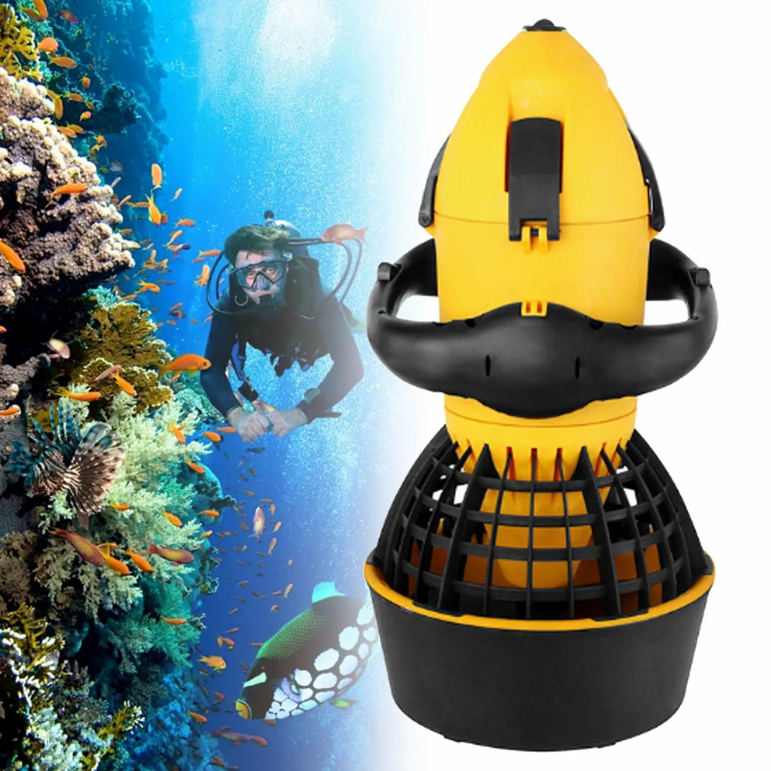 Equipo de buceo con hélice subacuática, 300 W/500 W, con batería de plomo-ácido, para deportes acuáticos, piscina, buceo, esnórquel y aventuras en el mar, 500 W