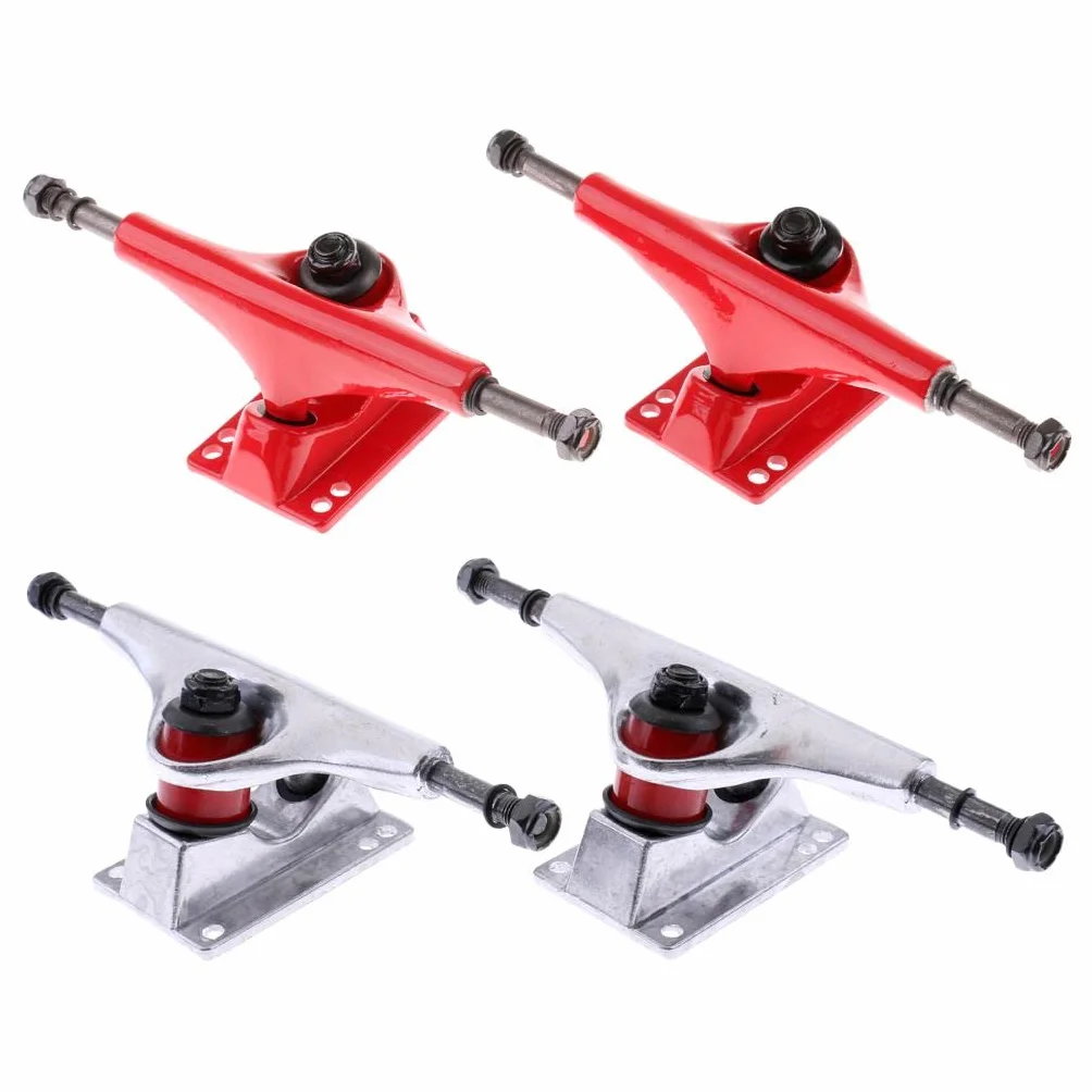 MERIGLARE 2 Piezas Reemplazo para Camiones de Skateboard Camiones de Longboard Camiones de Aluminio Camiones Pulidos Diseño Robusto con Eje de Acero Y Bushing P
