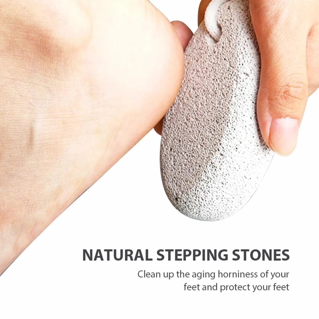 Piedra Pómez Natural para Pies, 2 Piezas Herramientas de Pedicura Exfoliante