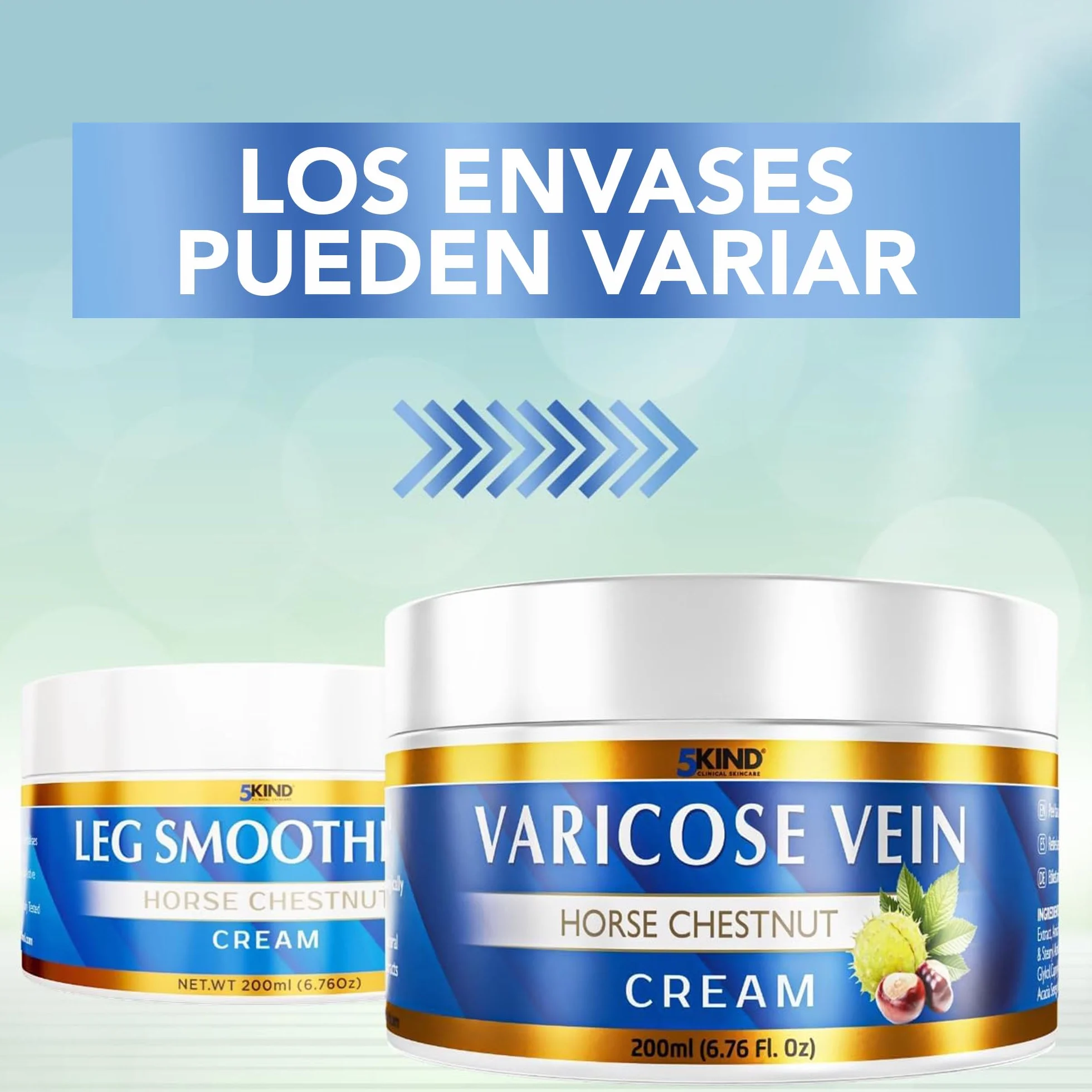 Crema profesional para varices 200 ml - Tratamiento piernas cansadas - Castaño de Indias - 7 ingredientes naturales