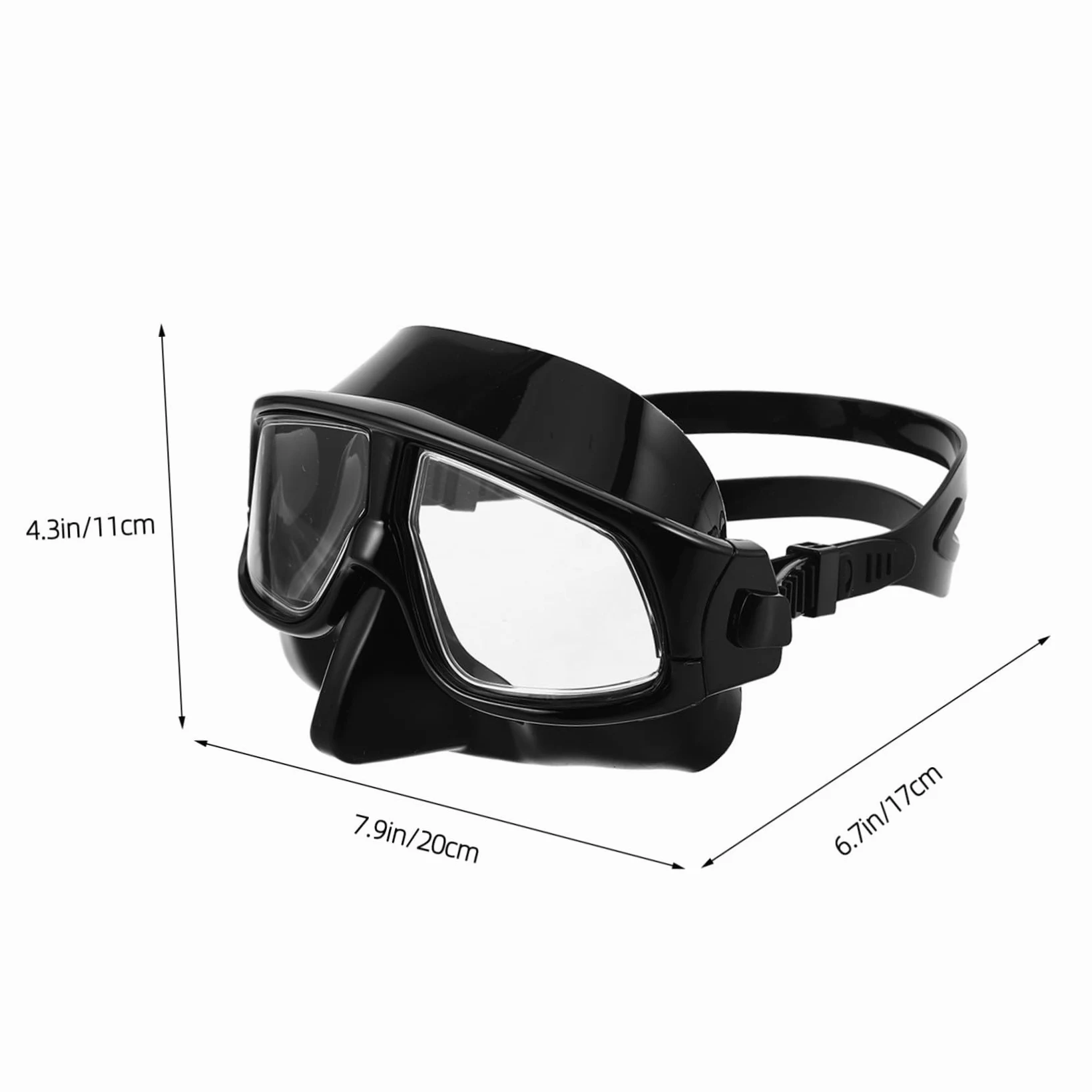 YARNOW Snorkel Mask Ajustable Visión para Buceo y Natación Máscara Ligera y Cómoda para Deportes Acuáticos Adultos