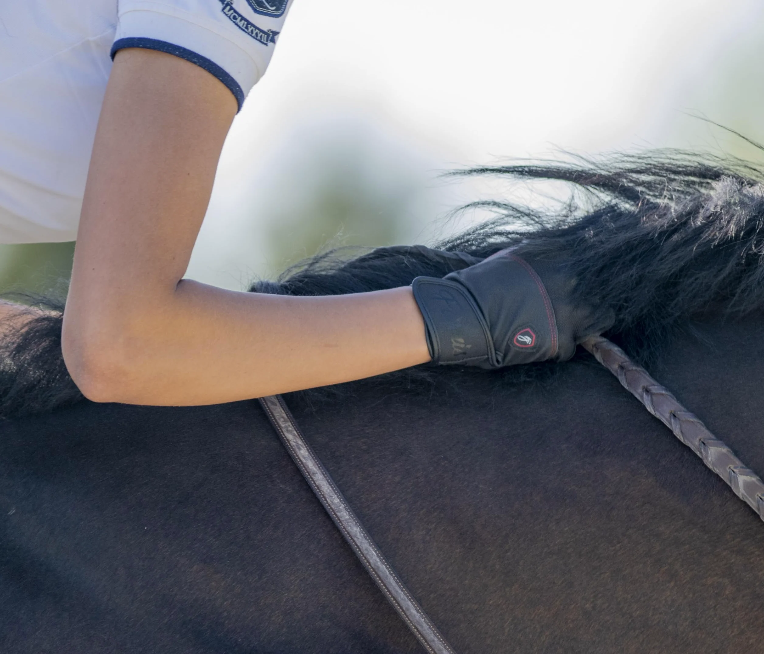 FARRIS Flexgrip - Guantes de equitación para mujeres y hombres, guantes ecuestres acolchados con malla transpirable y pulgares y dedos reforzados