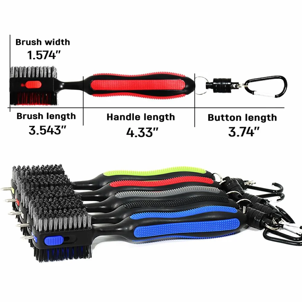 BEALIFE Cepillo de Limpieza de Palos de Golf, Herramienta de Mantenimiento de Manchas de Eje de Golf Reutilizable portátil Antideslizante con Punta de Ranura para Deportes al Aire Libre, Genial