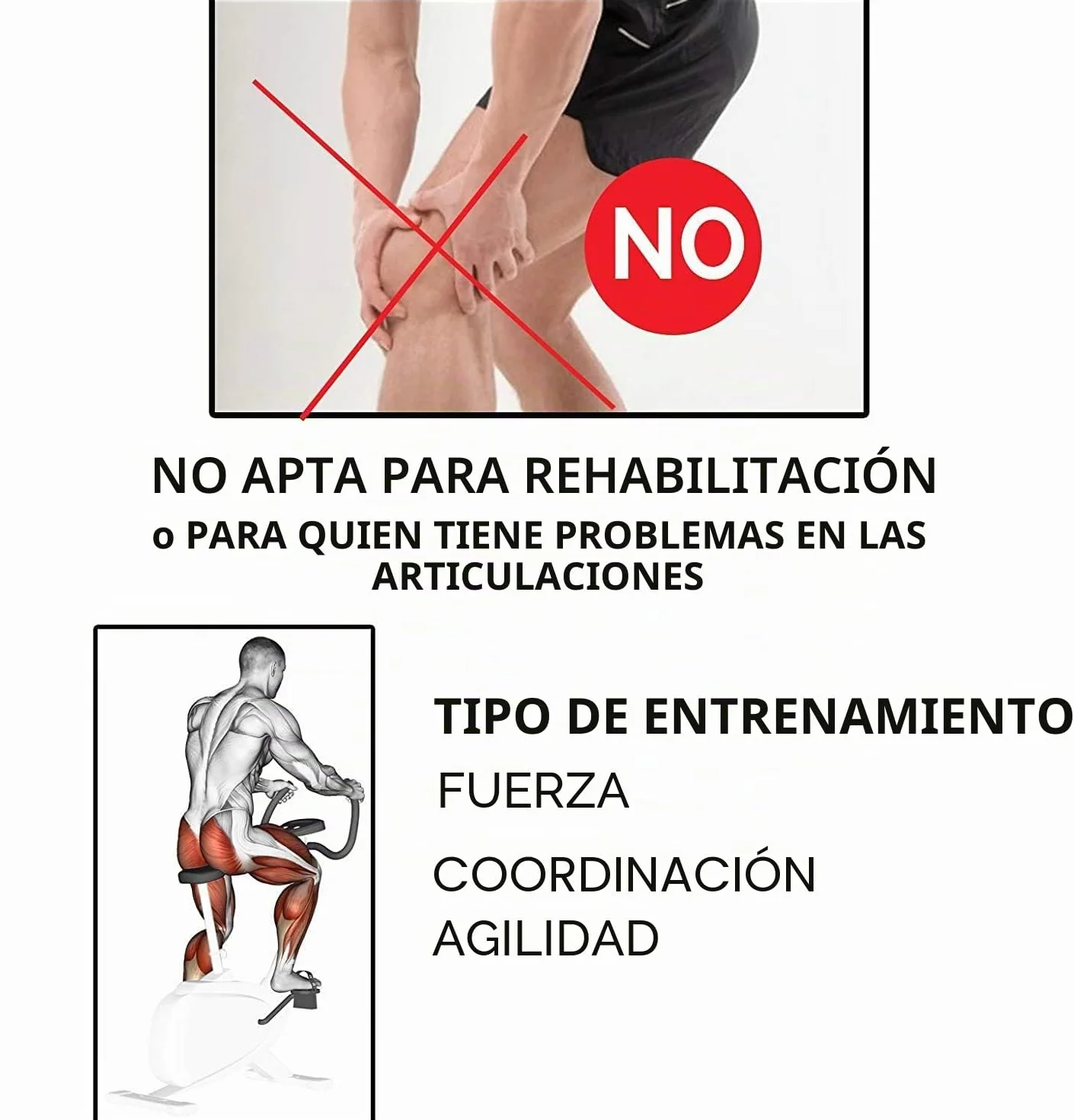 Ffitness FLC201BN - Bicicleta estática fácil de trabajar en casa con cardio Gym Fitness Trainer, equipo deportivo, entrenamiento corporal, adelgazar la celulitis, músculos y piernas resistencia, Negra