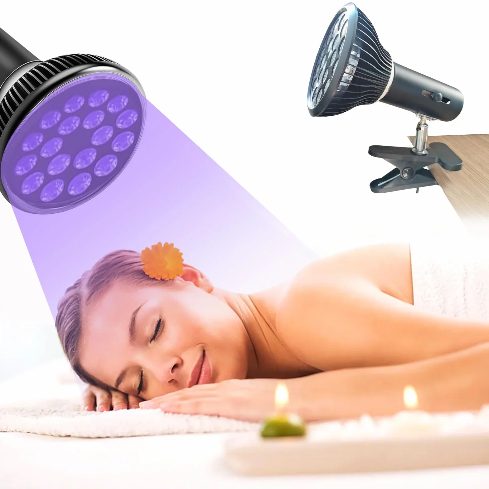 Lámpara solar bronceador facial 54 W para rostro y cuerpo con gafas de seguridad