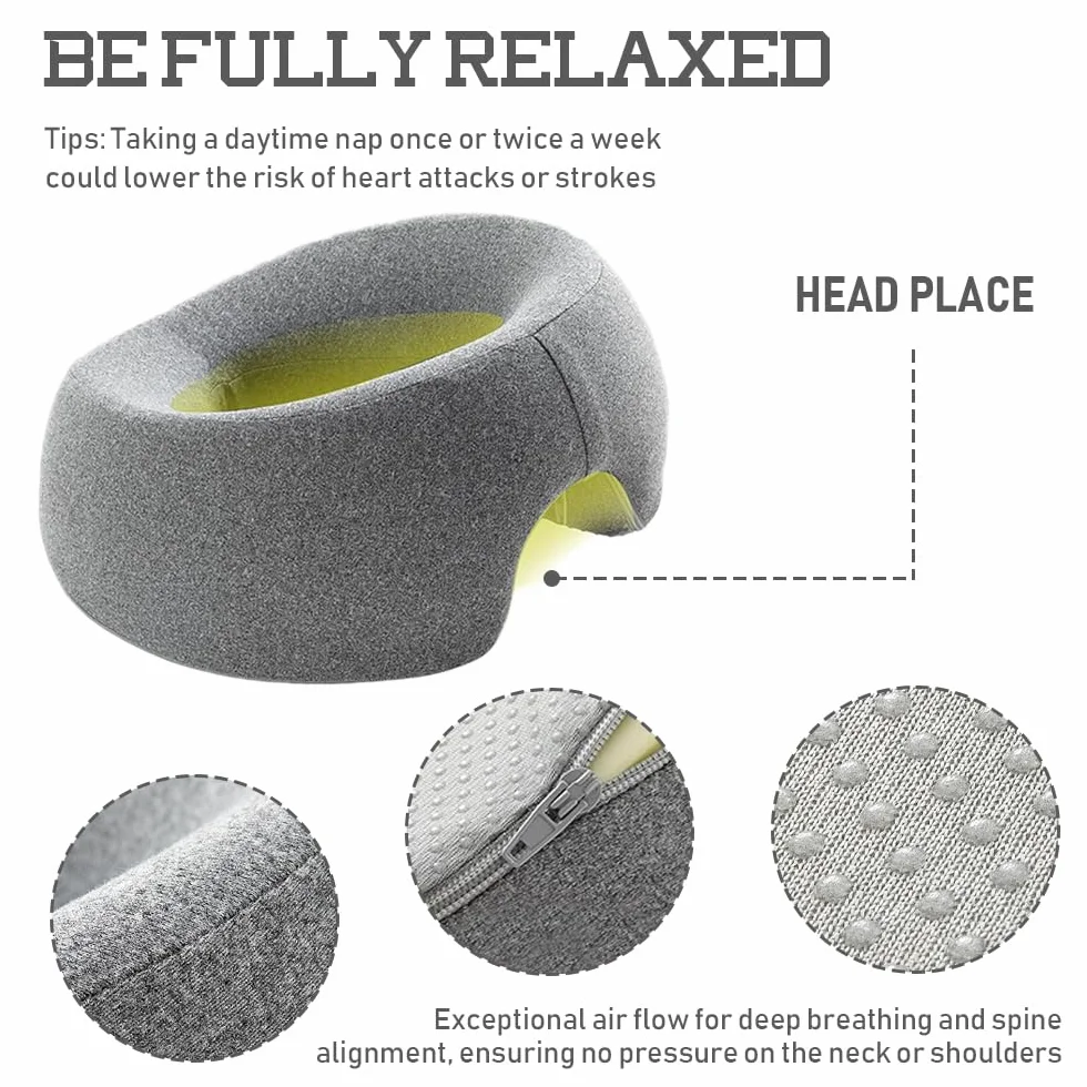Reposacabezas de Masaje para Cama, Almohada Facial Boca Abajo, Cojín de SPA