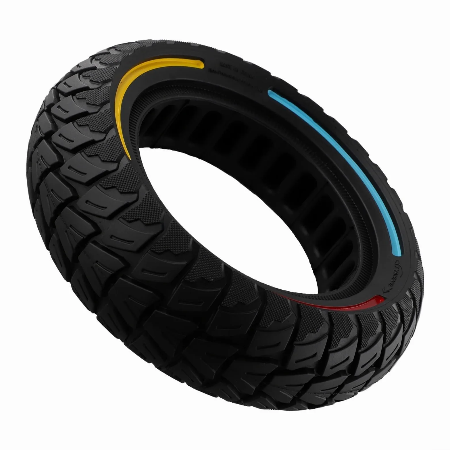 Neumático de Caucho Macizo de 10 Pulgadas, 255 x 80 mm, Repuesto para Patinete eléctrico, no neumático, antipinchazos.