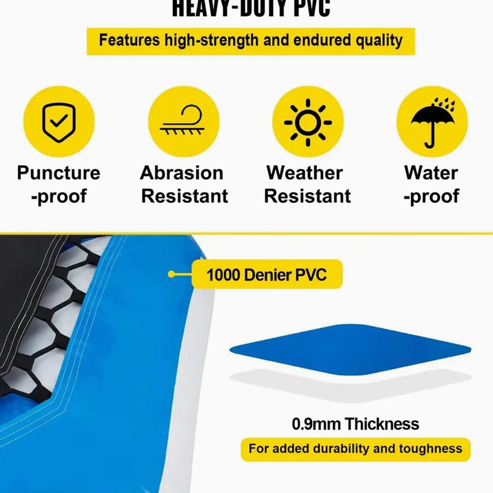 Trampolín inflable de agua con inflador eléctrico, rebotador de salpicaduras de buceo, escalera de cuerda, cuerdas de amarre y ancla para piscinas y lagos