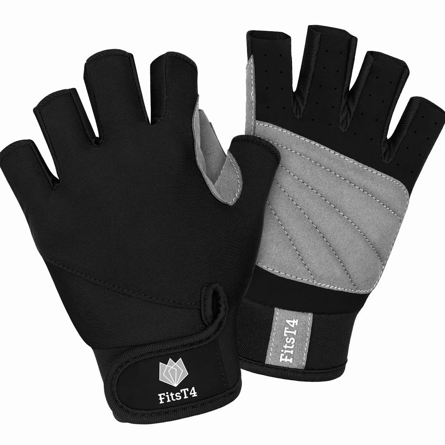 FitsT4 Sports Guantes de Surf Guantes Acolchados Antideslizantes de 3/4 Dedos para esquí acuático, piragüismo, Windsurf, Kitesurf, Vela, Kayak y Surf de Remo