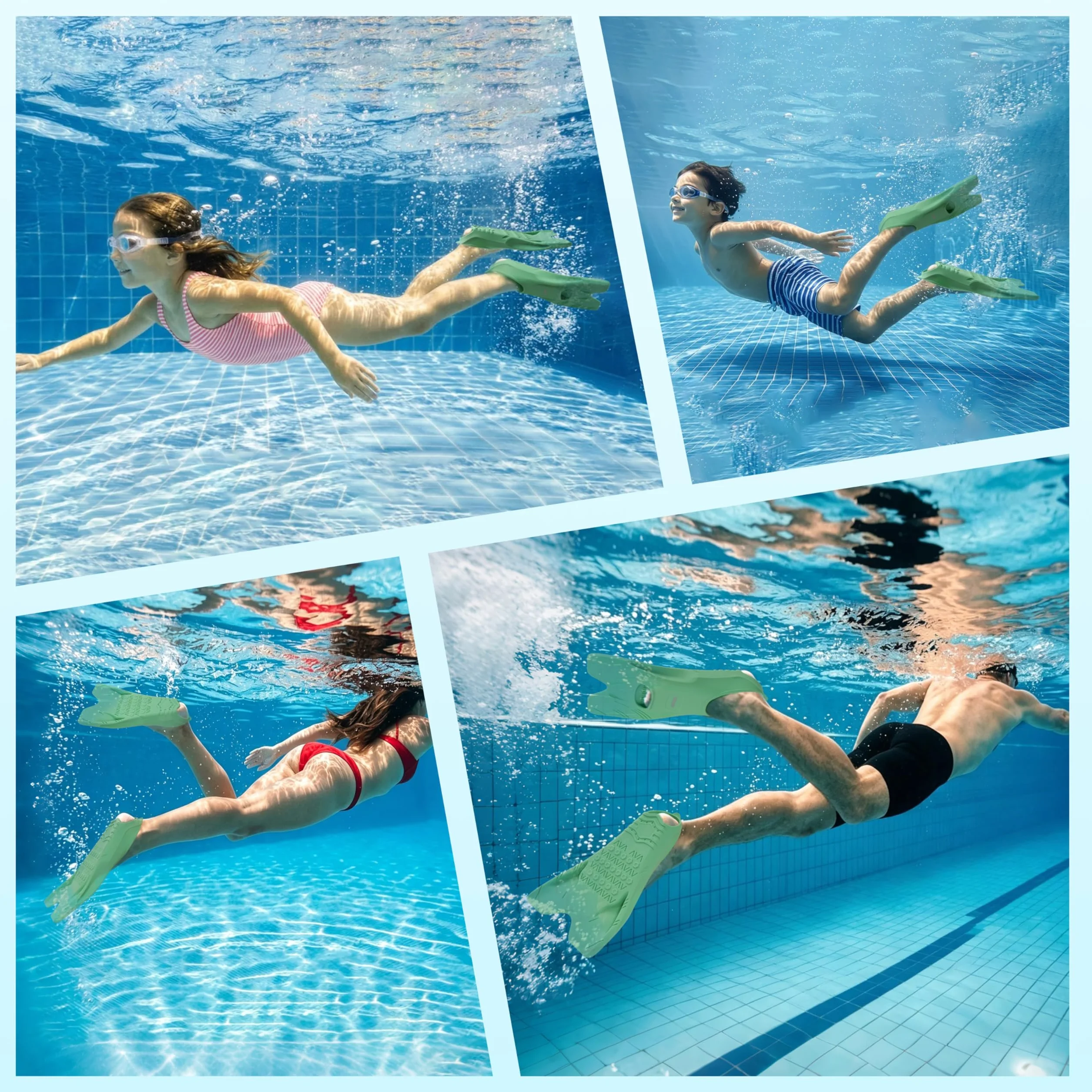 Hikeen Aletas Natacion Piscina de Talón Abierto: Aletas Cortas Natacion Silicona Pura para Adultos Jóvenes, Aletas Buceo Aletas Snorkel Punta Abierta Baja Resistencia, Incluye Bolsa de Malla