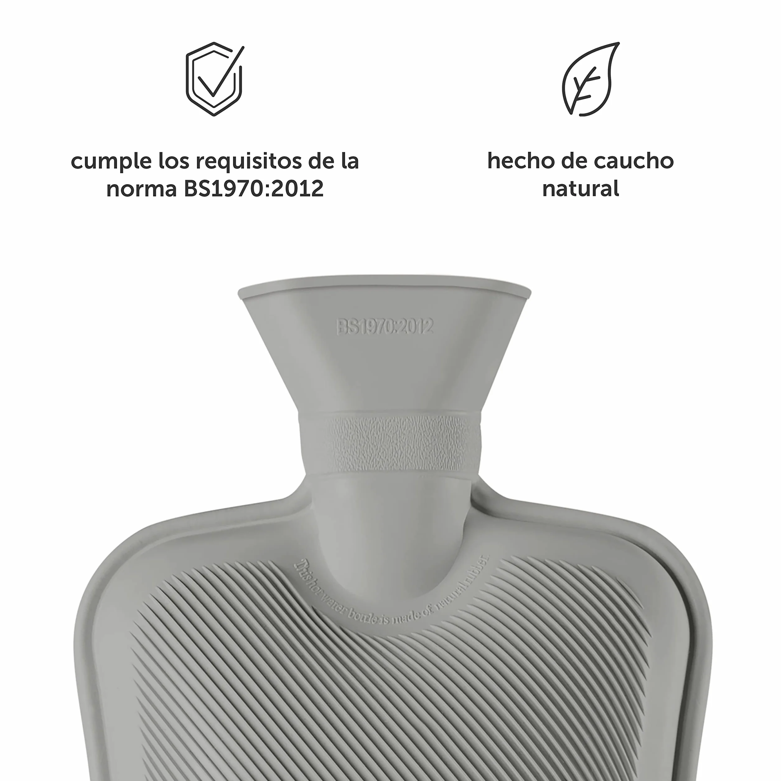 Blumtal Bolsa de agua caliente 1.5 L con tapa blanda - Botella de cama Rojo