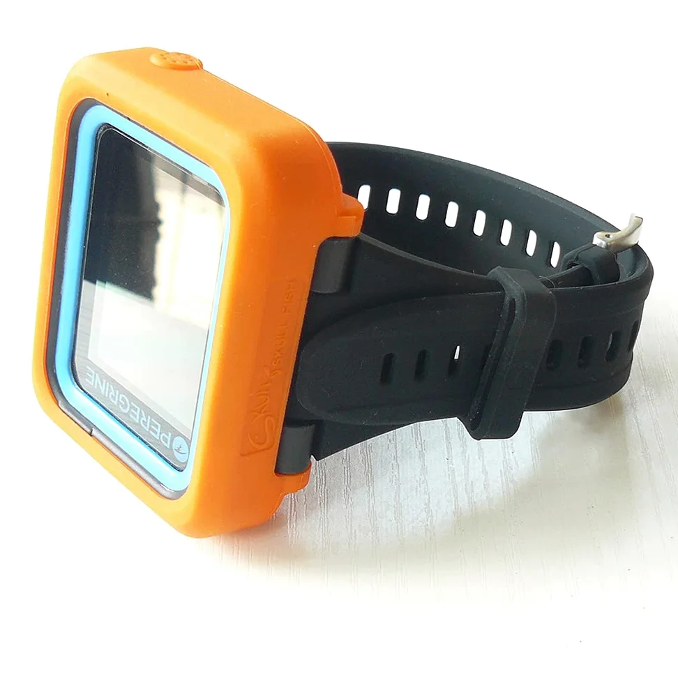 Cubierta protectora de silicona para el ordenador de buceo peregrino Shearwater (naranja)