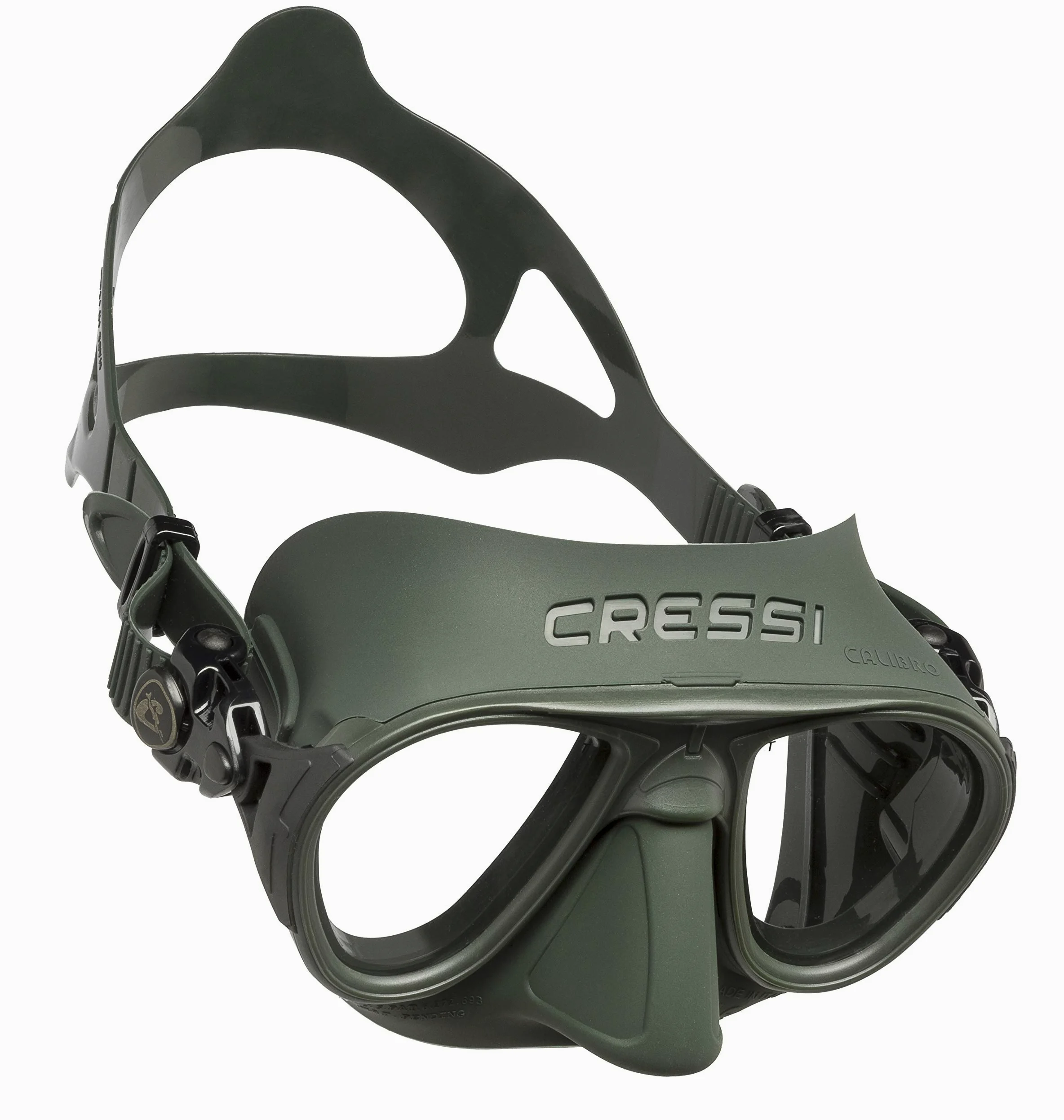 Cressi Calibro Máscara polyvalent para Buceo, apnea Avanzada y submarina Fishing, Unisex Adulto, Verde, Talla única + Mexico Tubo de Snorkel, Unisex-Adult, Negro, Un tamaño