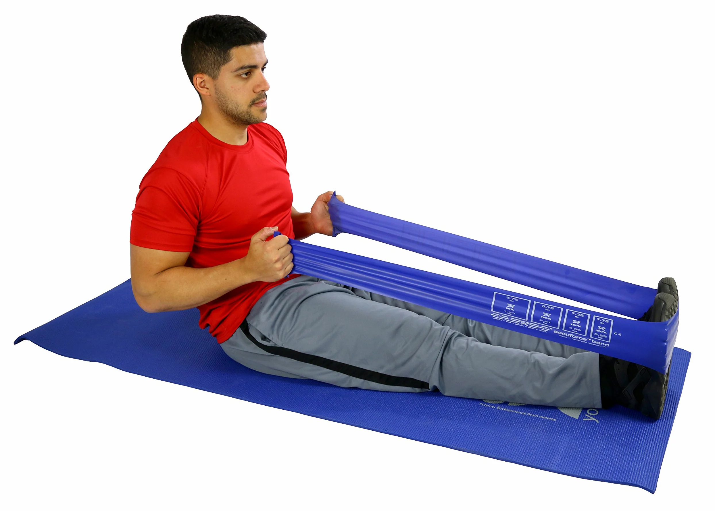 Cando accuforce ejercicio banda, 4 'Longitud, 50 yard roll, Blue: Heavy, 1