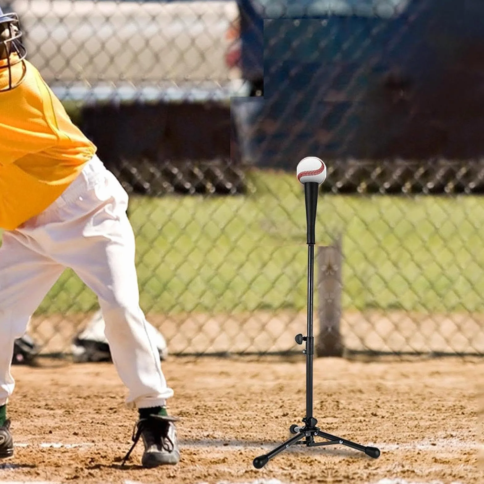 Oshhni tee de bateo de béisbol, Equipo de Entrenamiento, Ajustable, Plegable, Mejora la precisión de bateo, tee de bateo de sóftbol para Mujeres y Hombres
