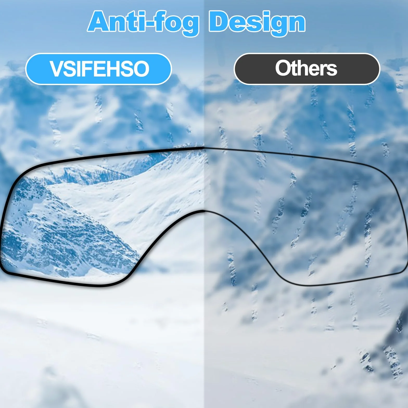 Gafas de Sol Esquí Máscara Gafas Esqui Gafas de Motocross con Protección UV para Snowboard Esquí, Skating y Otros Deportes de Nieve para Hombres/Mujeres/Jóvenes