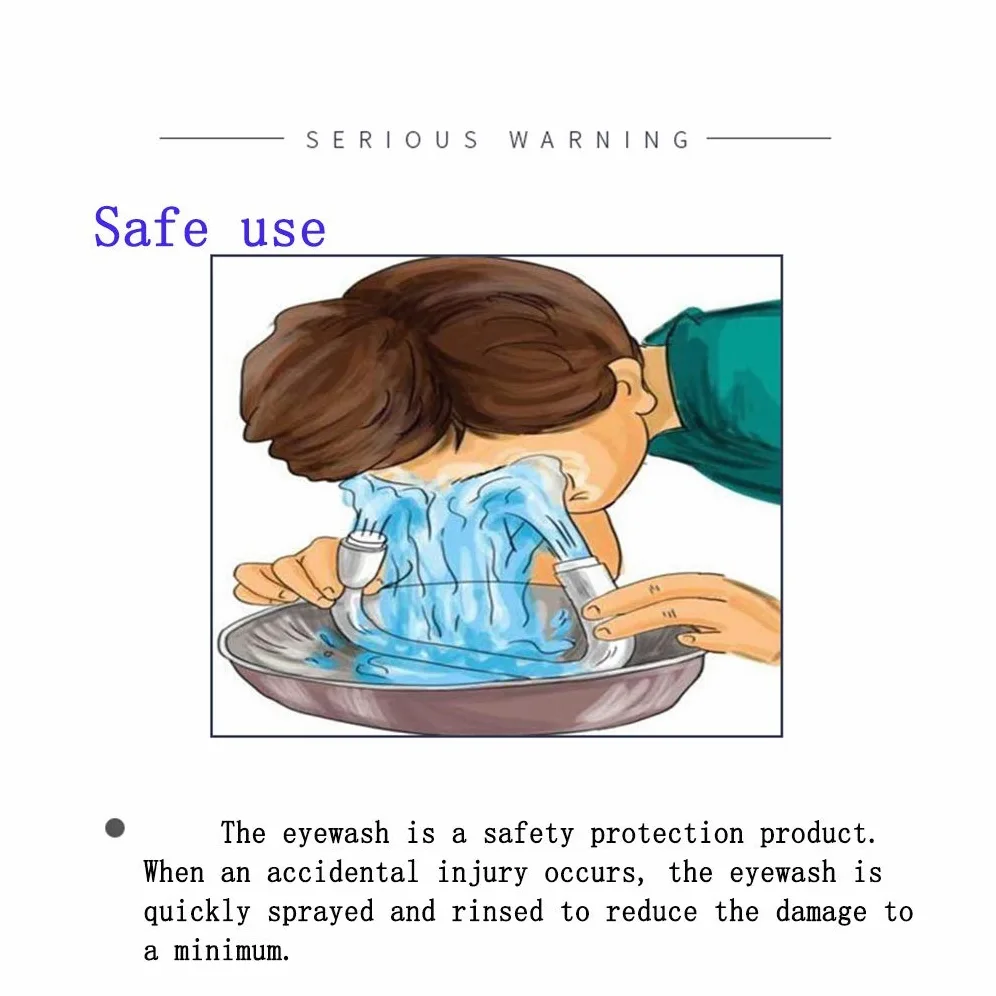 Lavaojos de emergencia de acero inoxidable, sistema de ducha de emergencia, estacha de emergencia, estación de lavado de ojos y lavado de cara combinada montada en la pared (color: estilo 2)