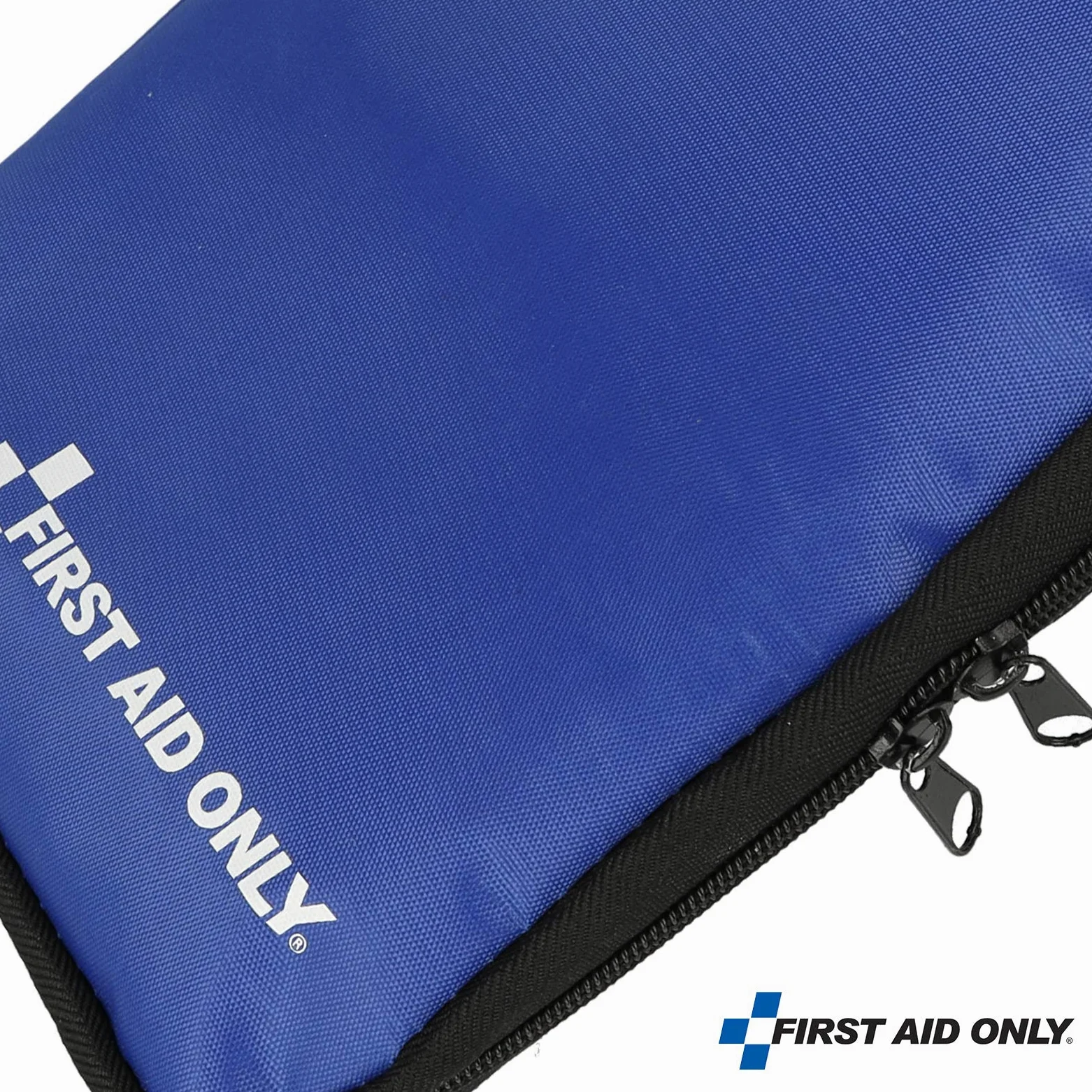 First Aid Only Bolsa de primeros auxilios, 50 piezas, para oficina, viaje, ocio, pequeño, para llevar, azul, P-10036