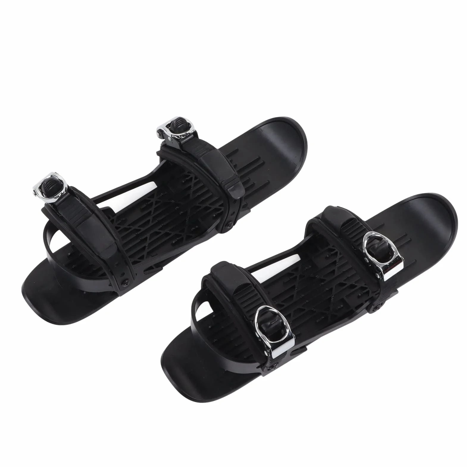 Mini patines cortos de esquí para nieve, esquís para zapatos de invierno, patines de nieve cortos, patines de nieve, skiboards ajustables para fijar a botas de esquí (negro)