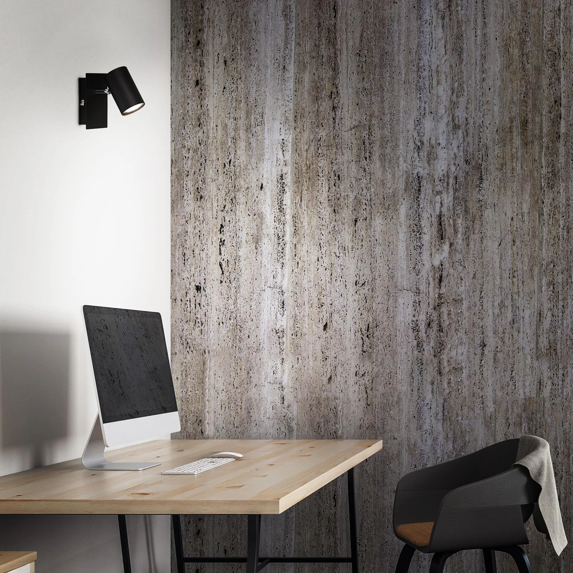 BRILONER Aplique Pared Interior Giratorio GU10 Máx. 40W 12x8x12.3 cm Negro