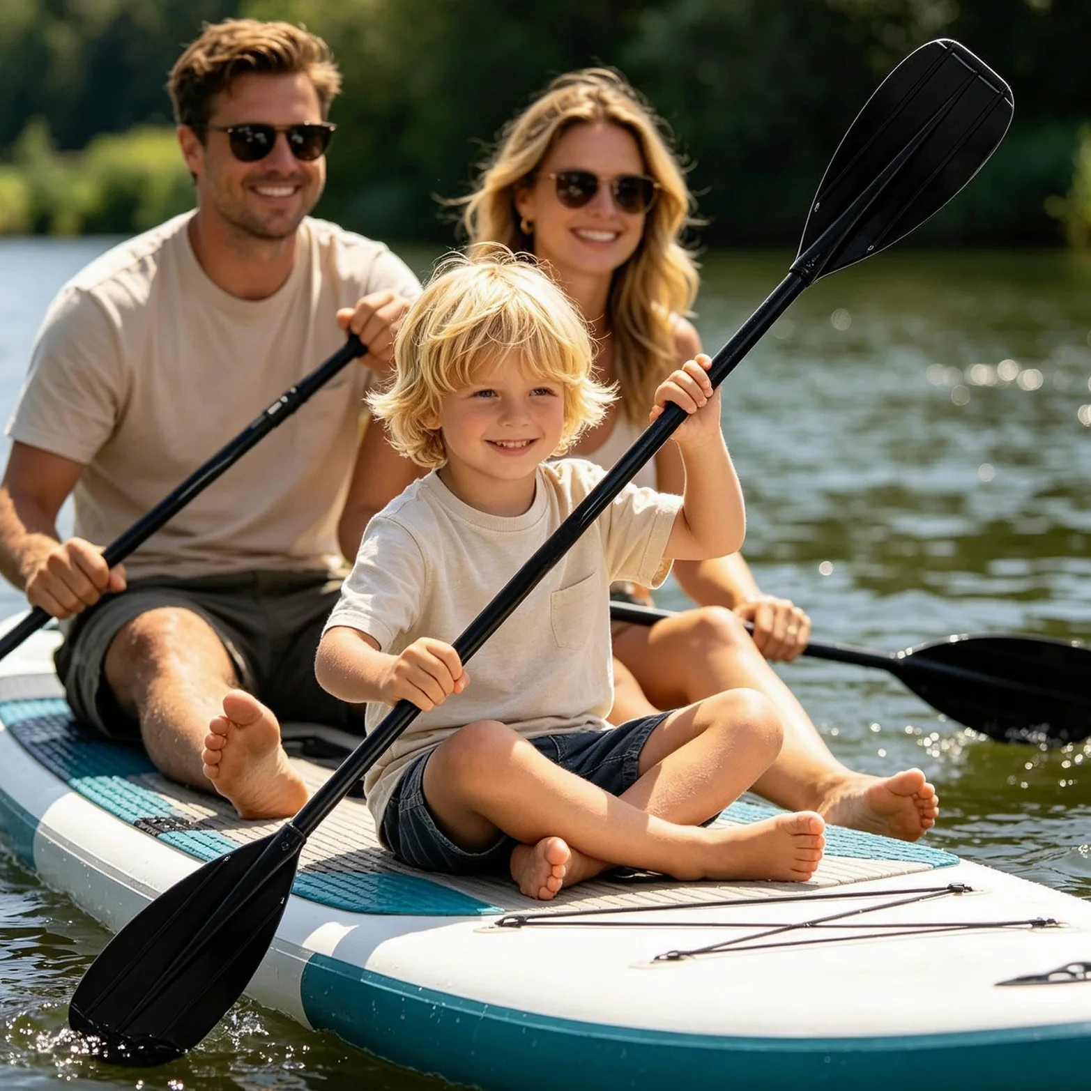 Pala de Kayak de Fibra de Carbono Paddleboard Carbono Fibra 2 Secciones | Pala Kayak Para Bote Para Pesca Remo Turismo Angling Natación Lago Río Mar Rafting Expedición Camping