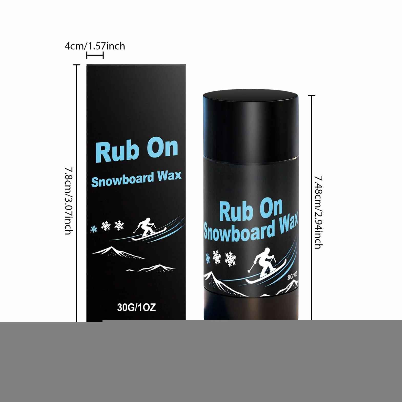 Genérico Ski Wax - Quick Speed Bar For Snow Performance | Solid Wax Formula with Smooth Rub On Action, Portable Waxing Accessory For Snowboard Skiing Cross Country Indoor Outdoor Use