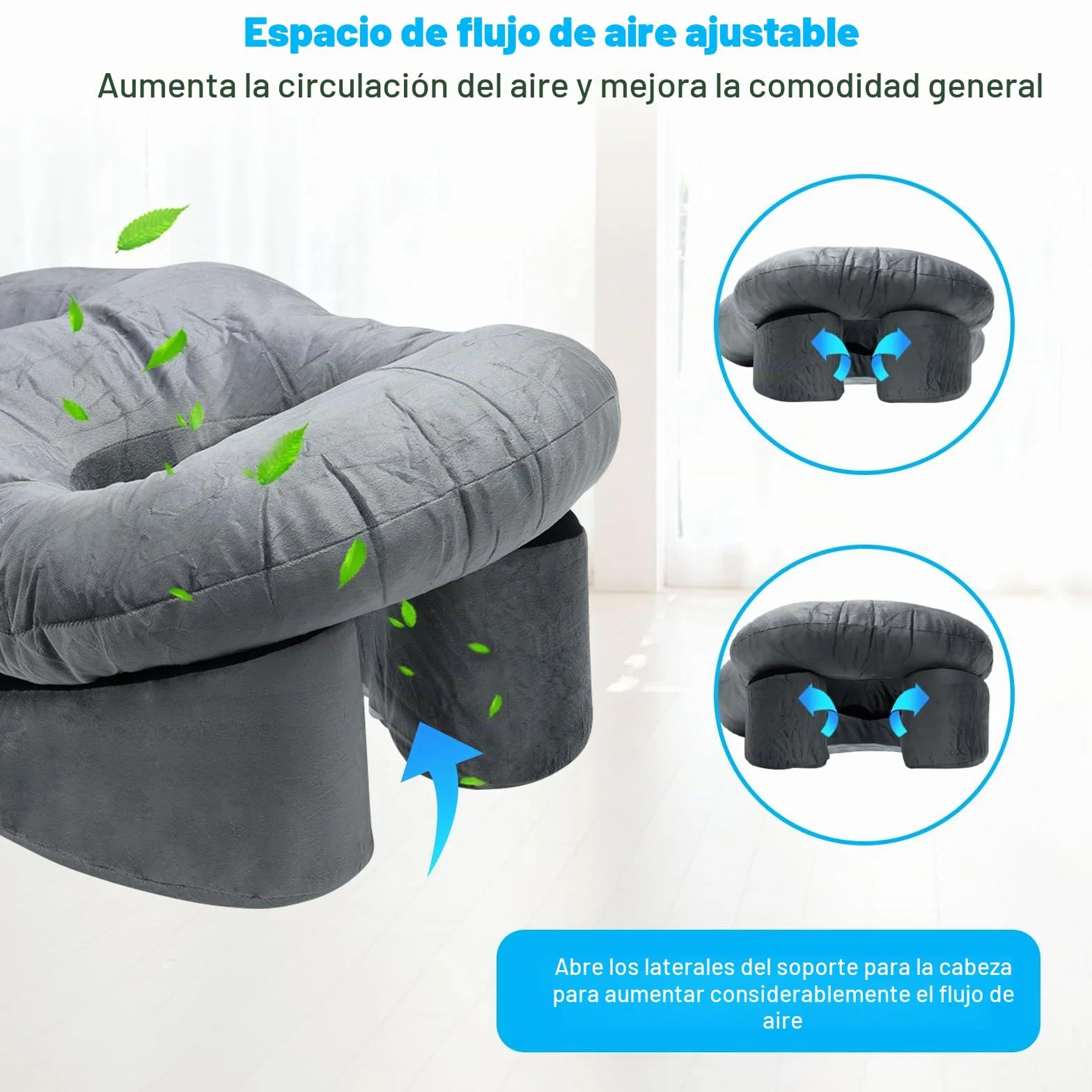 Almohada facial para dormir después de cirugía ocular con orificio, reposacabezas de masaje para hogar
