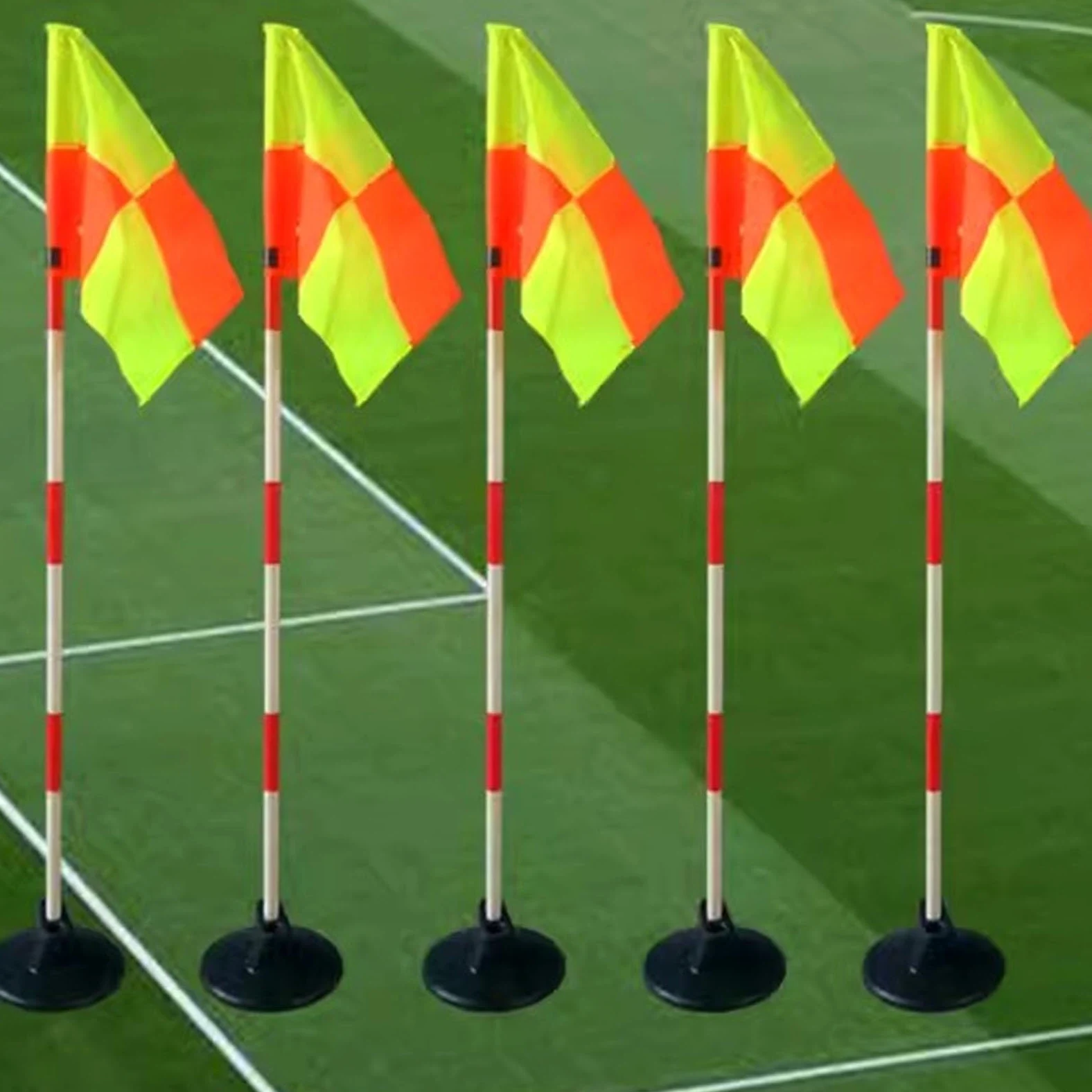 Juego de Postes de Agilidad para fútbol, Postes de eslalon para Entrenamiento Deportivo con Base de Goma, para marcar Esquinas/Campos, Equipo de Entrenamiento Deportivo (Size : 1.8m/70.9in)