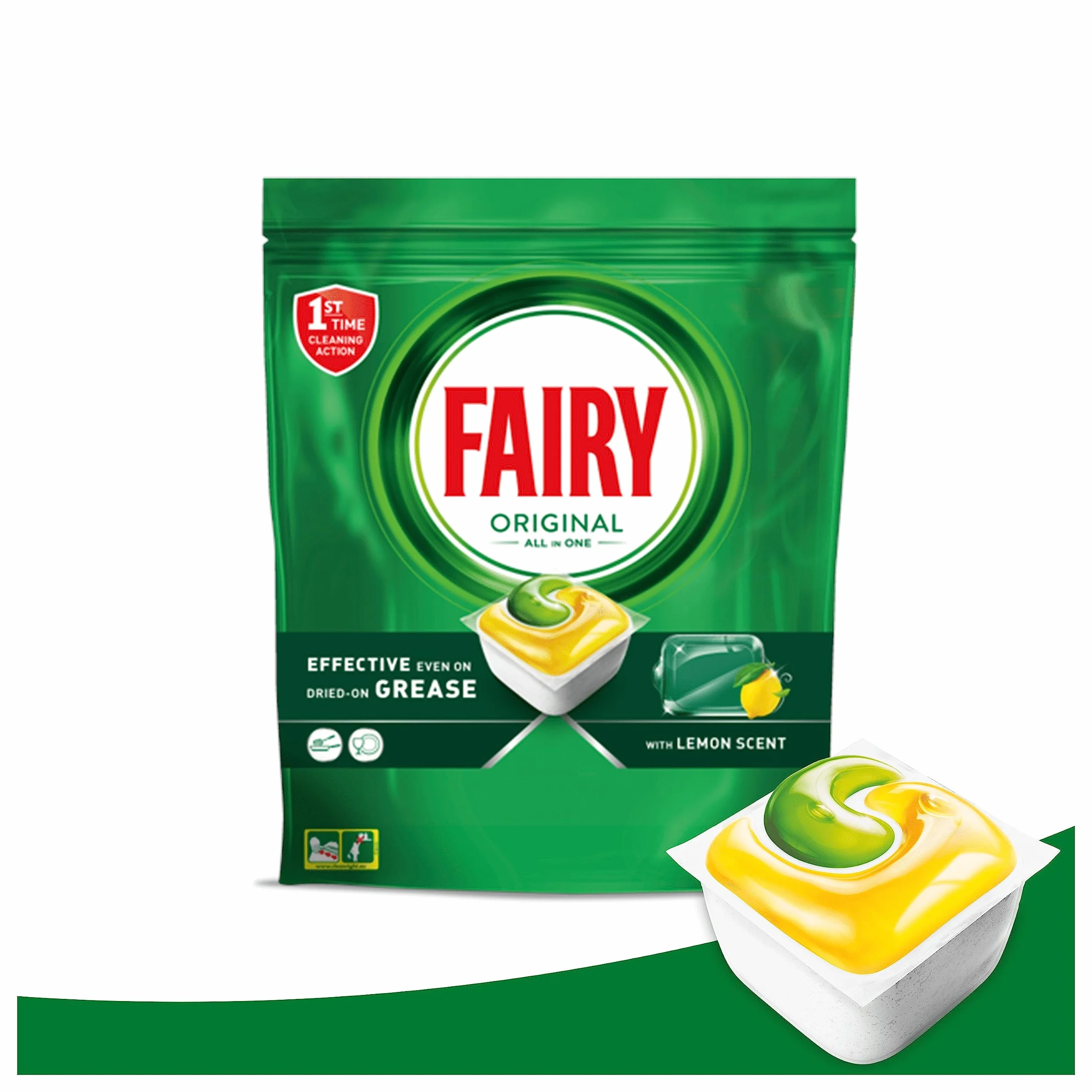 Fairy Original Todo En Uno Cápsulas Lavavajillas Limón 71 Cápsulas