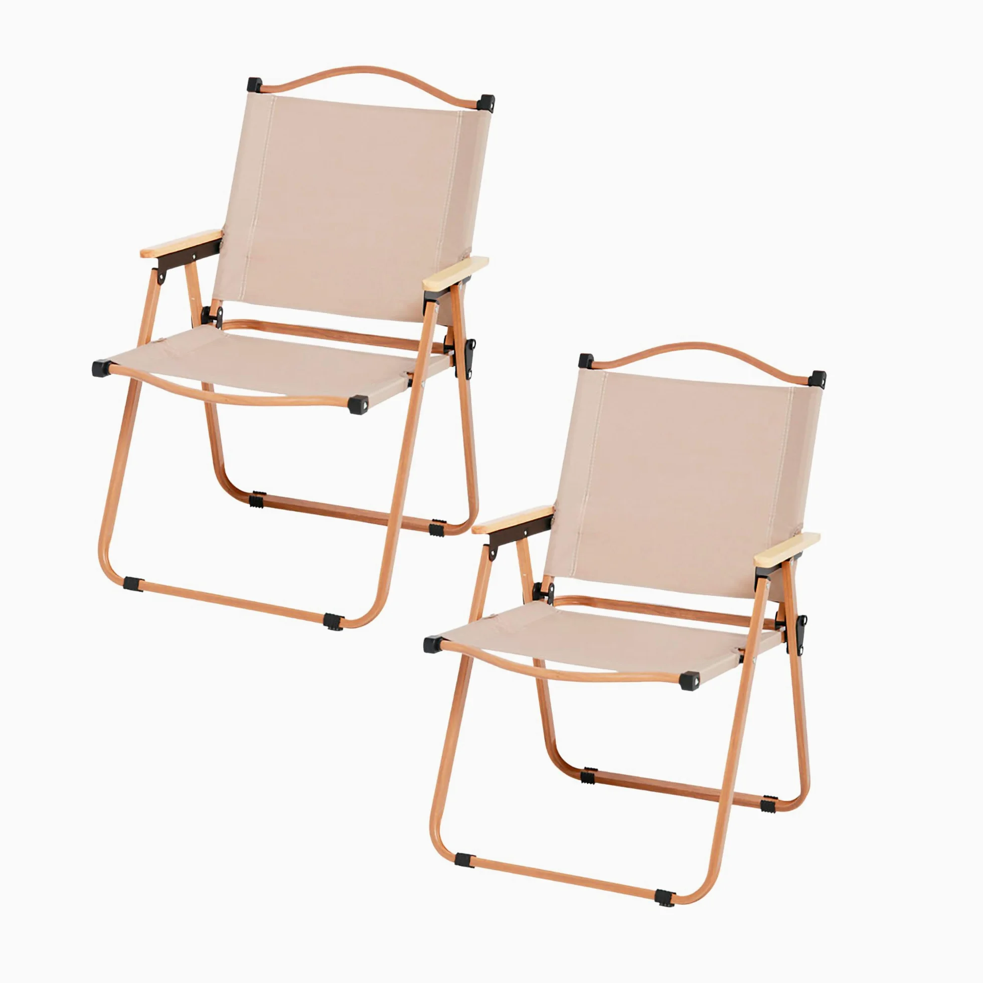 MAGIC SELECT 2 Ud Silla Camping Plegable Aluminio | Silla Picnic Metálica, Para Playa, Glamping, Jardín, Barbacoa, Para Viajes, Excursión, Río, Cualquier Terreno, 75x45x47cm
