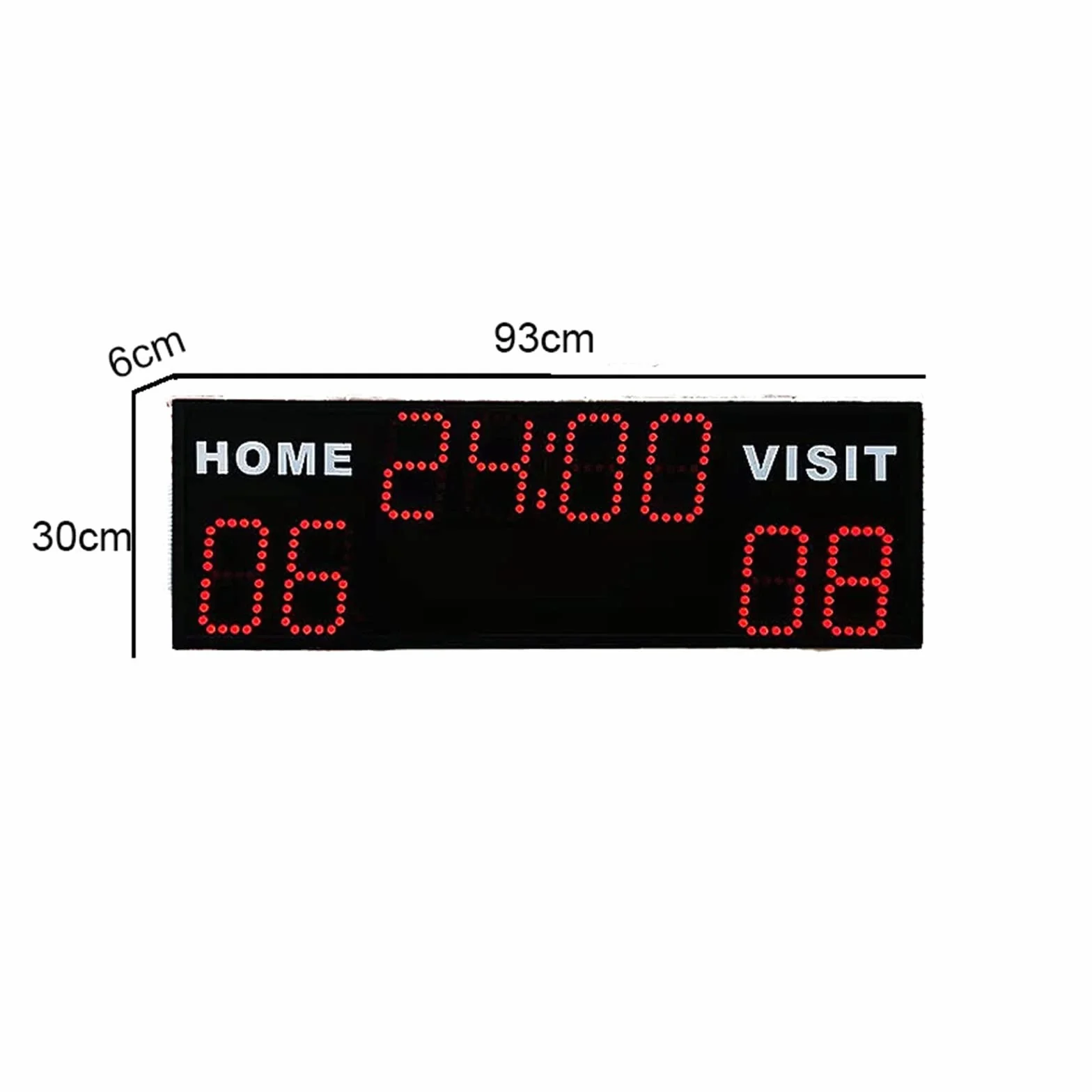 Marcador electrónico LED para exteriores, fútbol, multifunción, temporizador cuenta regresiva, montado en pared