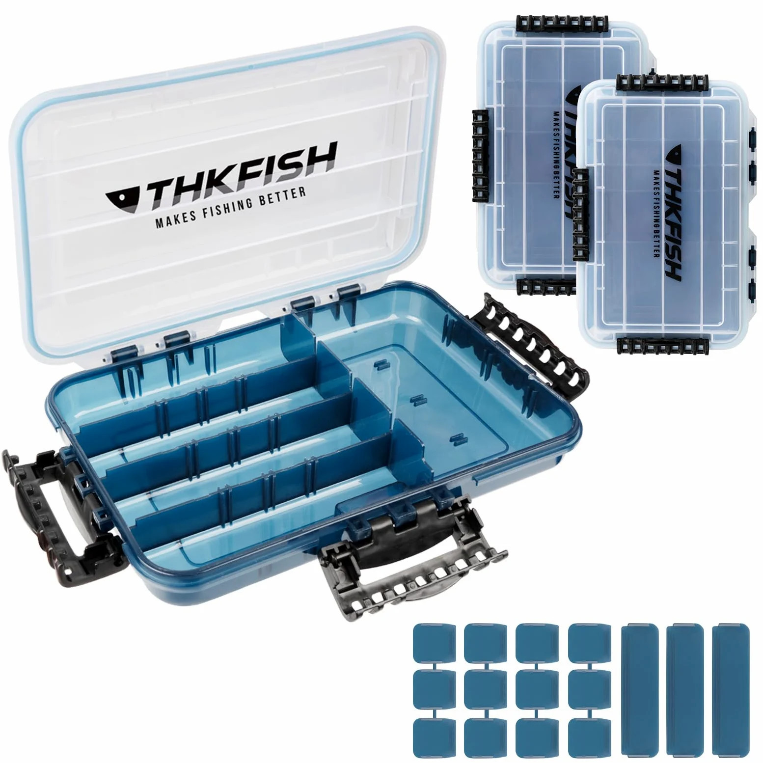 THKFISH Caja de Aparejos de Pesca Caja de Cebo Flotante Impermeable para Paletas de Aparejo de Pesca 3600-2pcs