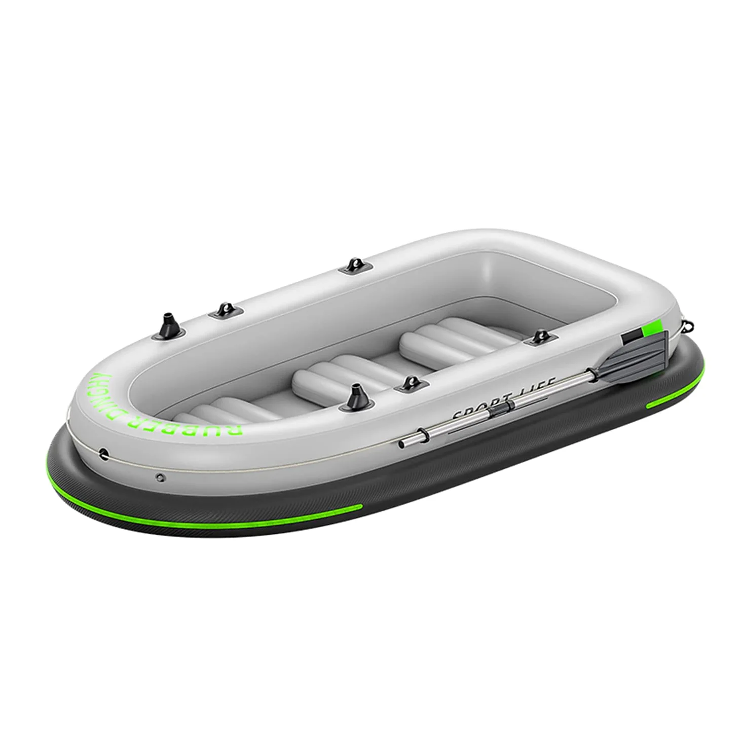 Bote Inflable Barca Hinchable con Remos, Kayak Hinchable, Zodiac Barca Kayak Inflable de Pesca, Canoa Inflable Resistente, Balsa Inflable de Río con 2 Paletas