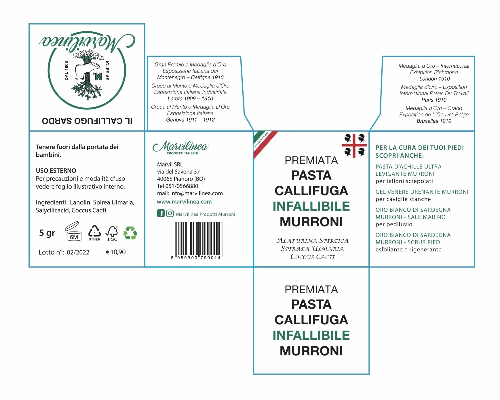 Murroni Pasta Callifuga Extra Forte Elimina Duroni Calli Verruche Occhi di Pernice