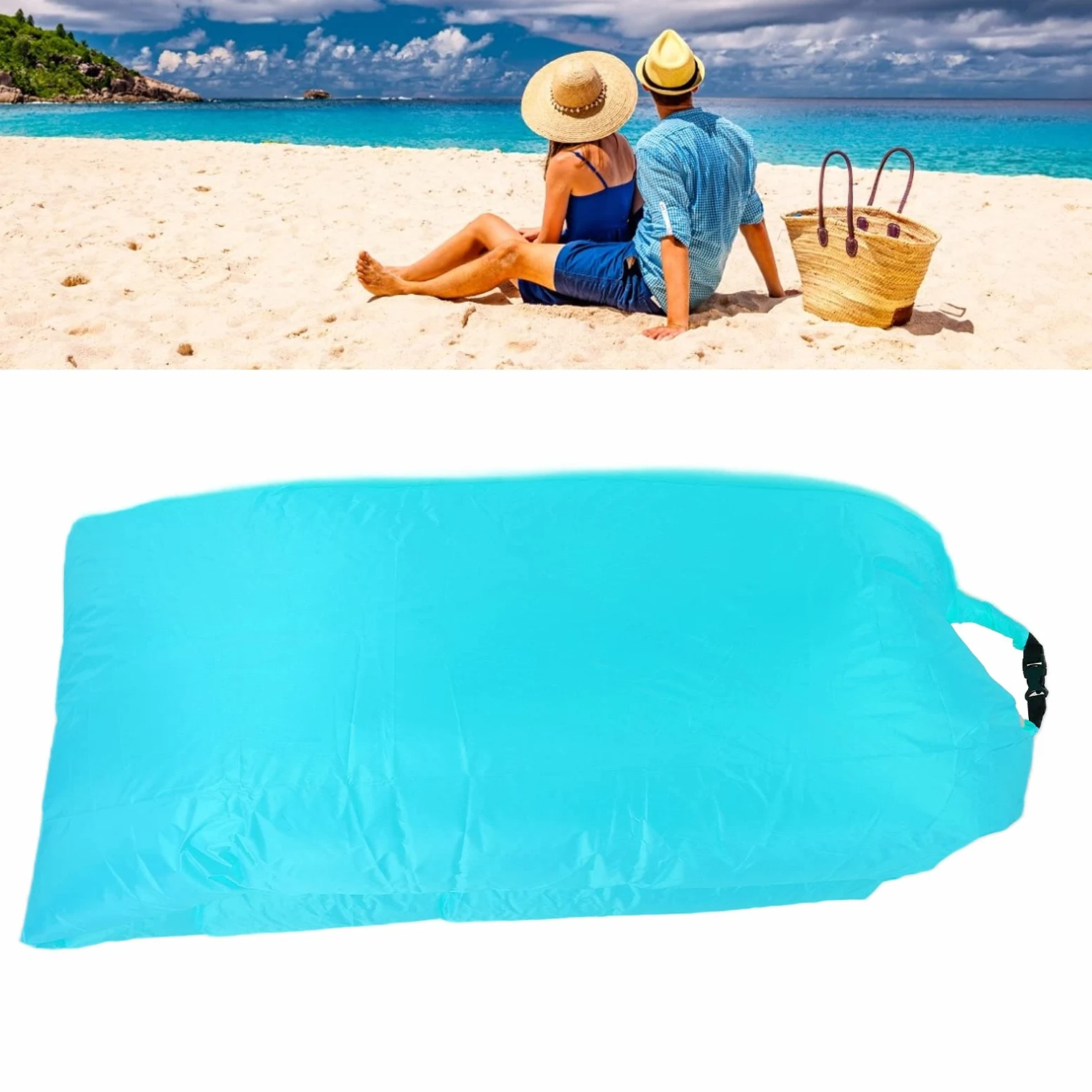 Colchón de aire inflable portátil, cama de camping ligera y plegable para aventuras de viaje al aire libre, fácil de transportar e instalar, ideal para senderismo y picnic