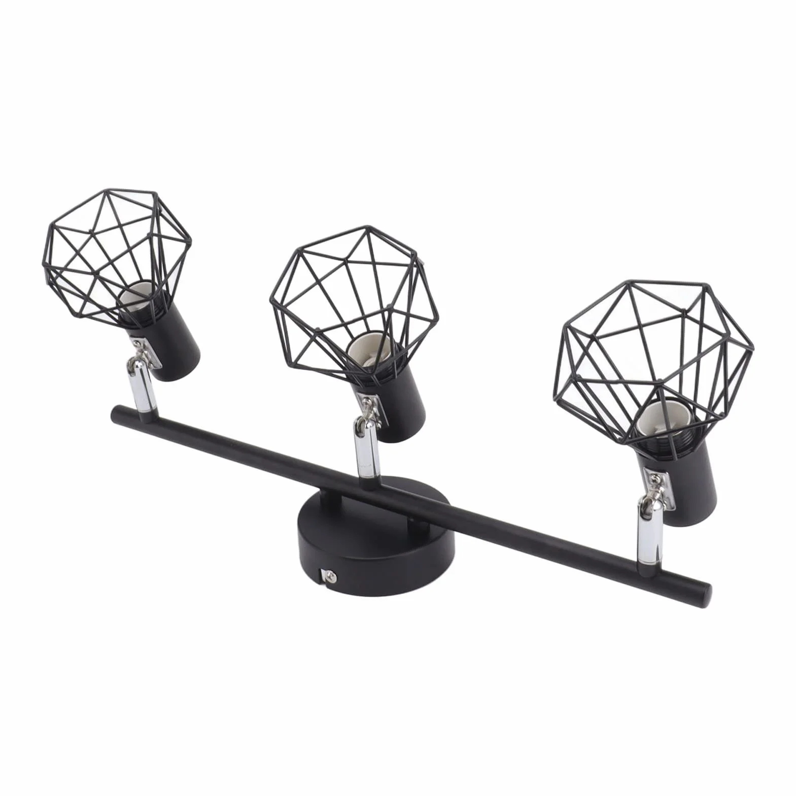 Annadue Kit de Iluminación de Riel de 3 Luces LED Giratorio, Foco de Techo Negro Mate Regulable para Cocina Sala de Estar
