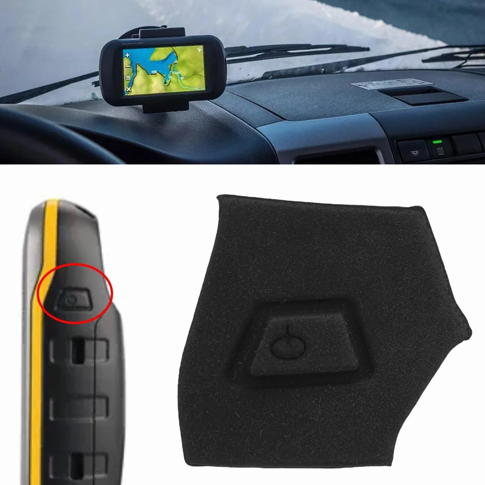 TOPINCN El Reemplazo del Botón Normal de Caucho para Montana 600 650 650T 680T, Operaciones Convenientes para GPS, Anti -Slip, Adecuado para Uso Profesional