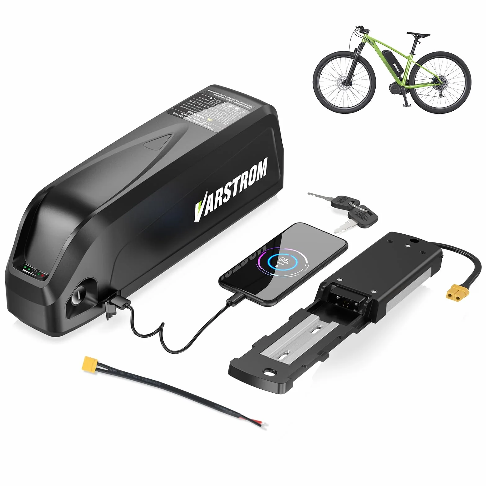 Batería E-Bike 36V 48 52V 13Ah 16Ah 20Ah 24Ah 25Ah 30Ah: Cuadro/Bastidor Trasero. Compatible con Motores BAFANG AW y Kits conversión