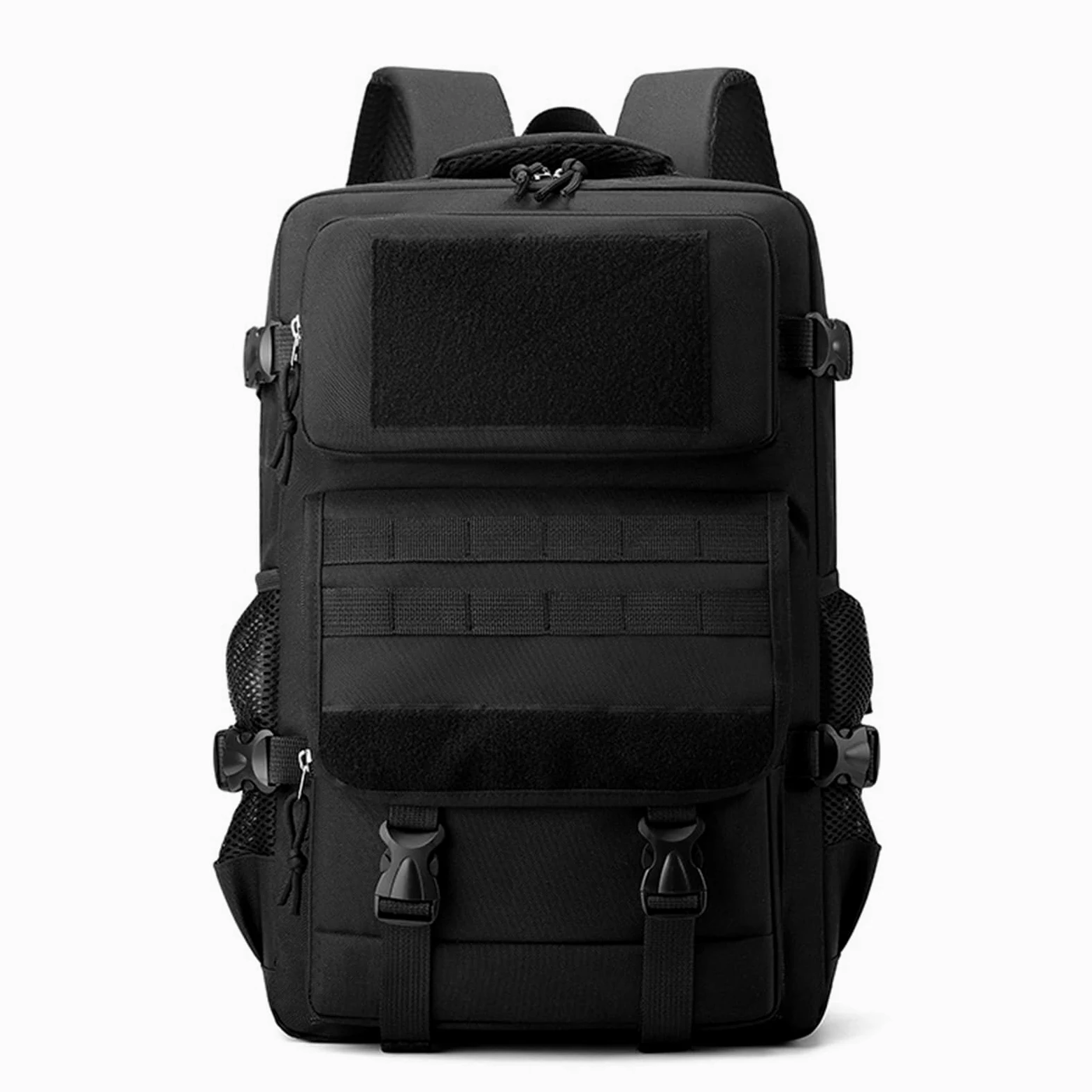 Mochila Táctica de 30 L para Actividades al Aire Libre Montañismo y Camping Mochilas de Camuflaje Bolsa Deportiva Color Caqui Con Sistema Molle (black)
