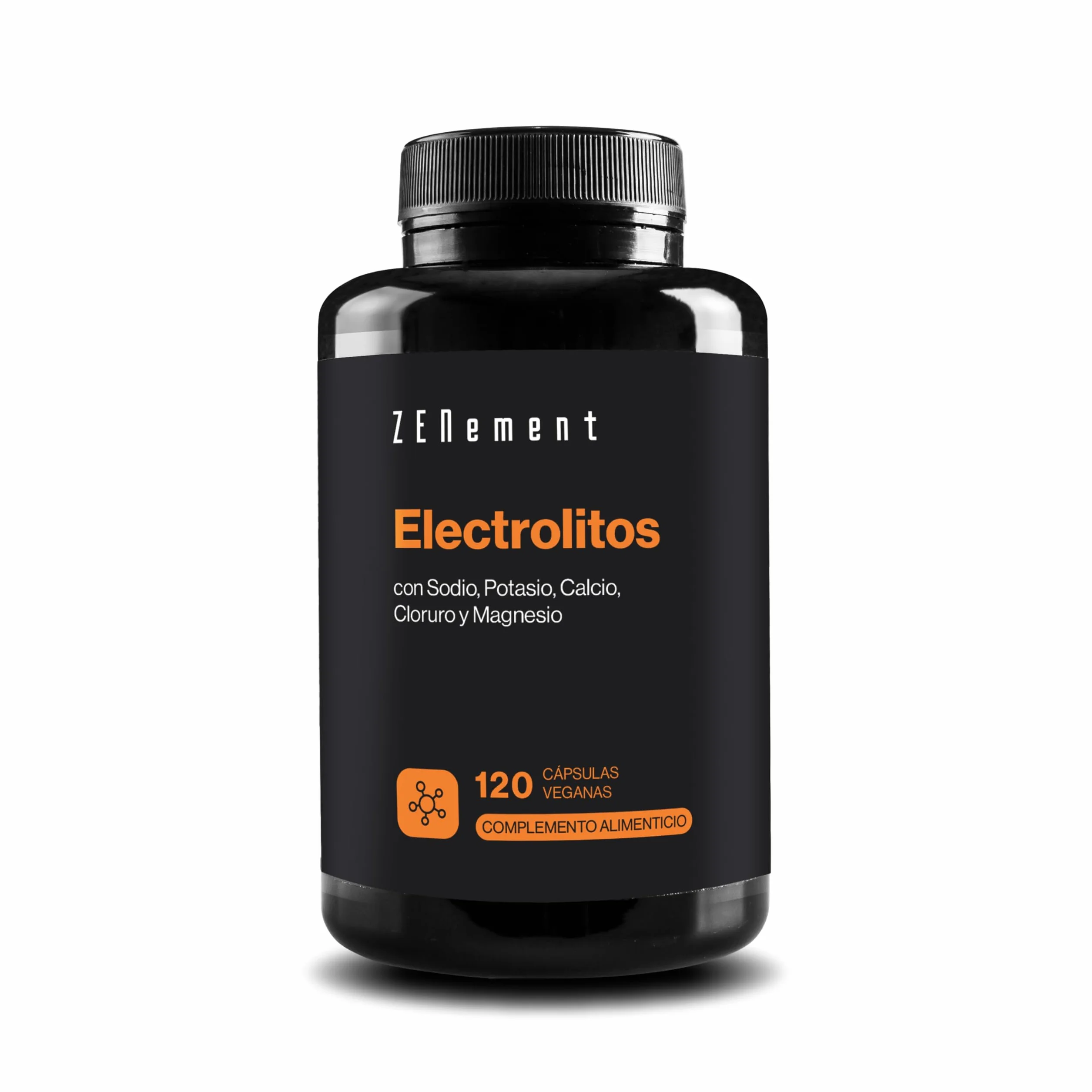 Electrolitos Minerales Sodio Magnesio Potasio Calcio 120 Cápsulas Vegetales Sin Gluten Sin Azúcar Zenement
