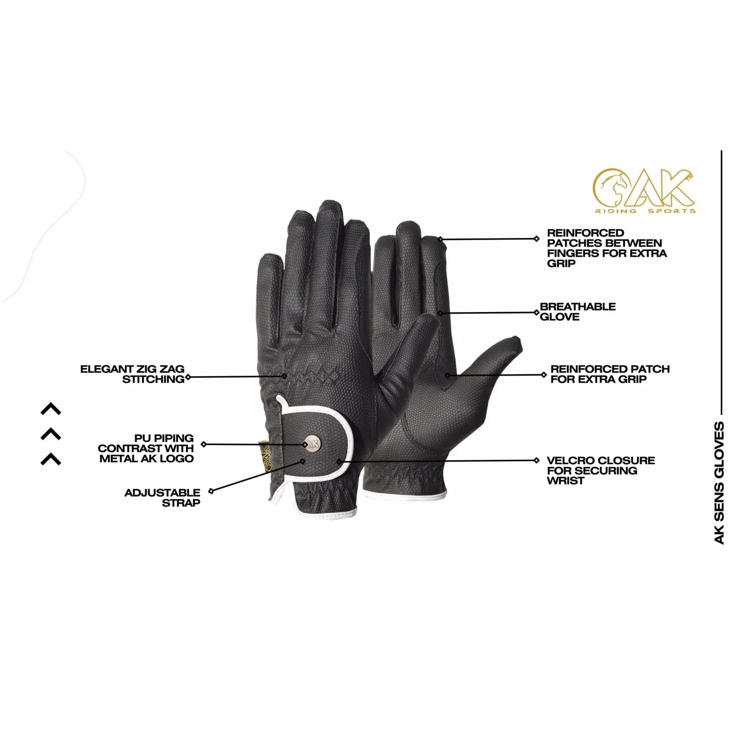 AK - Guantes de equitación con agarre sintético para todas las estaciones, guantes ecuestres unisex