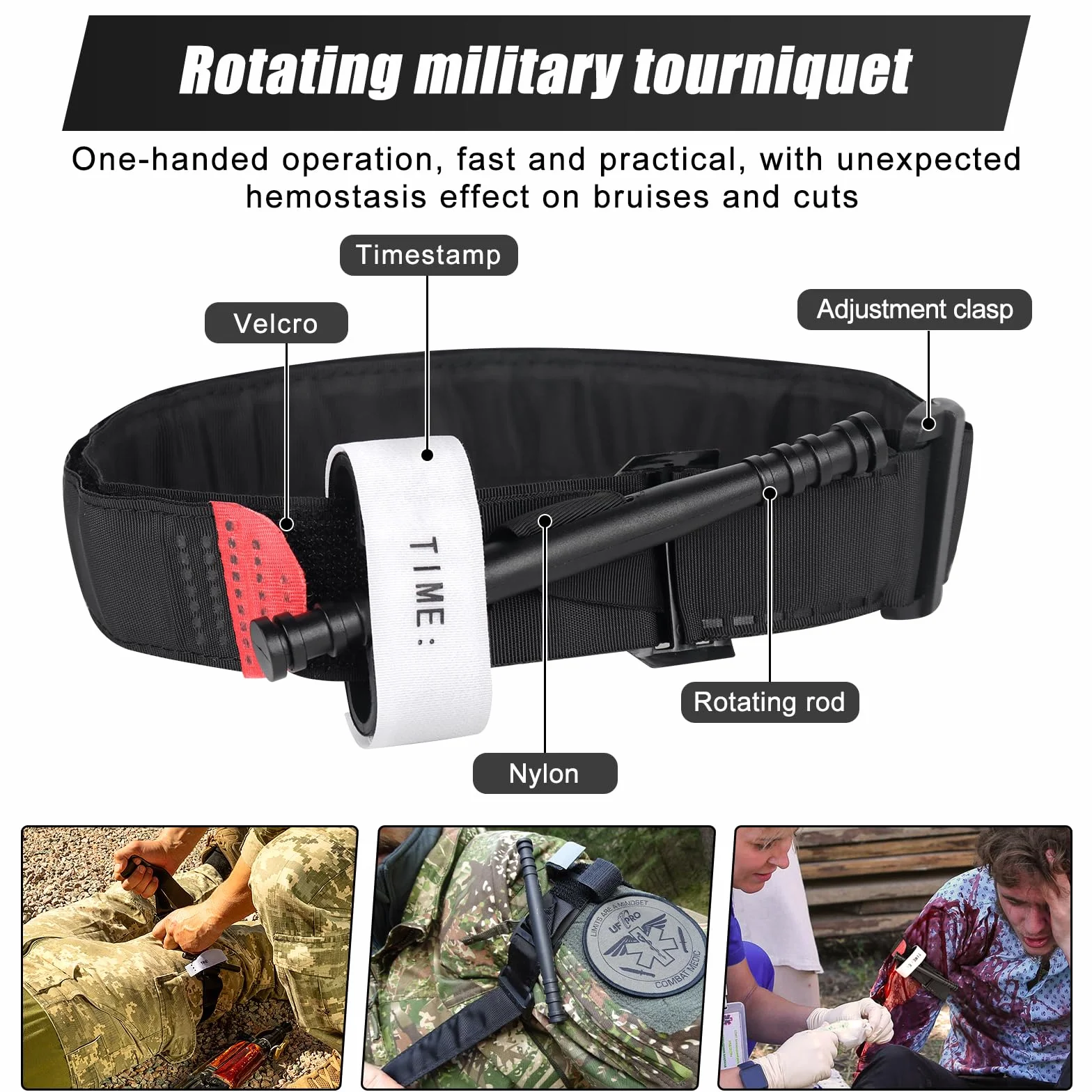 Kit de Primeros Auxilios 46PCS, Botiquín Táctico, Bolsa de Emergencia para Viaje y Acampada