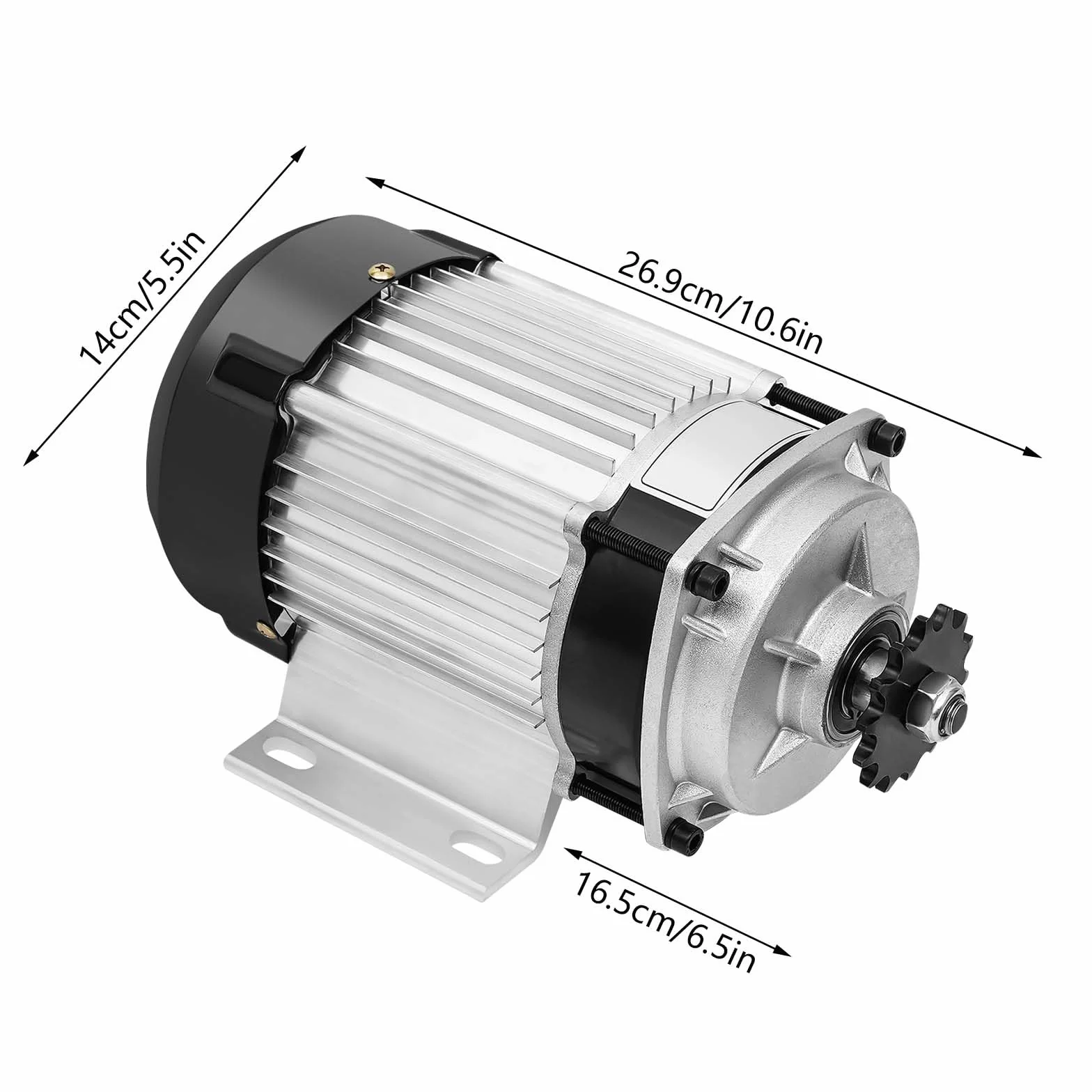 Motor eléctrico 48V 750W E-Bike Brushless Engranajes Kit Control Carga 300kg Triciclo Rickshaw
