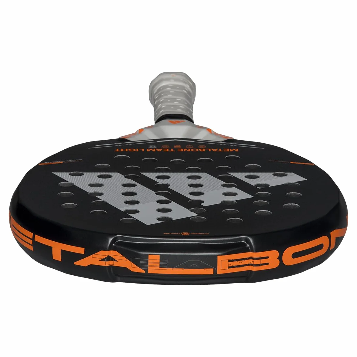 Pala de pádel adidas Metalbone Team Light 2026,Negra, Forma Redonda,Goma eva Soft Performance,Fibra de Vidrio