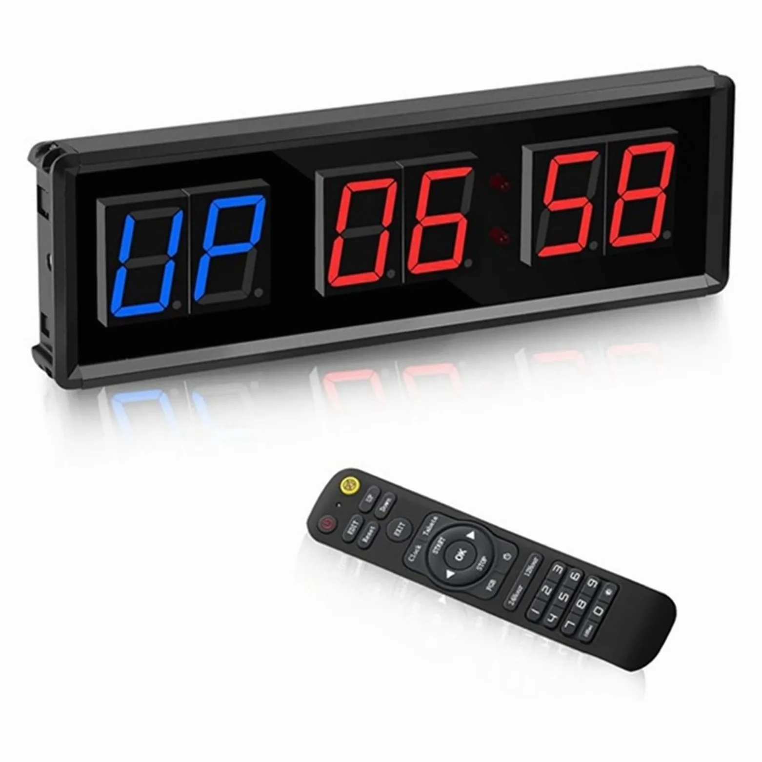 Temporizador Deportivo, Marcador De Intervalos, Cronómetro Digital para El Hogar, Fitness, LED, Reloj Cuenta Atrás, Dígitos Pared para Juegos Y Gimnasio para la formación