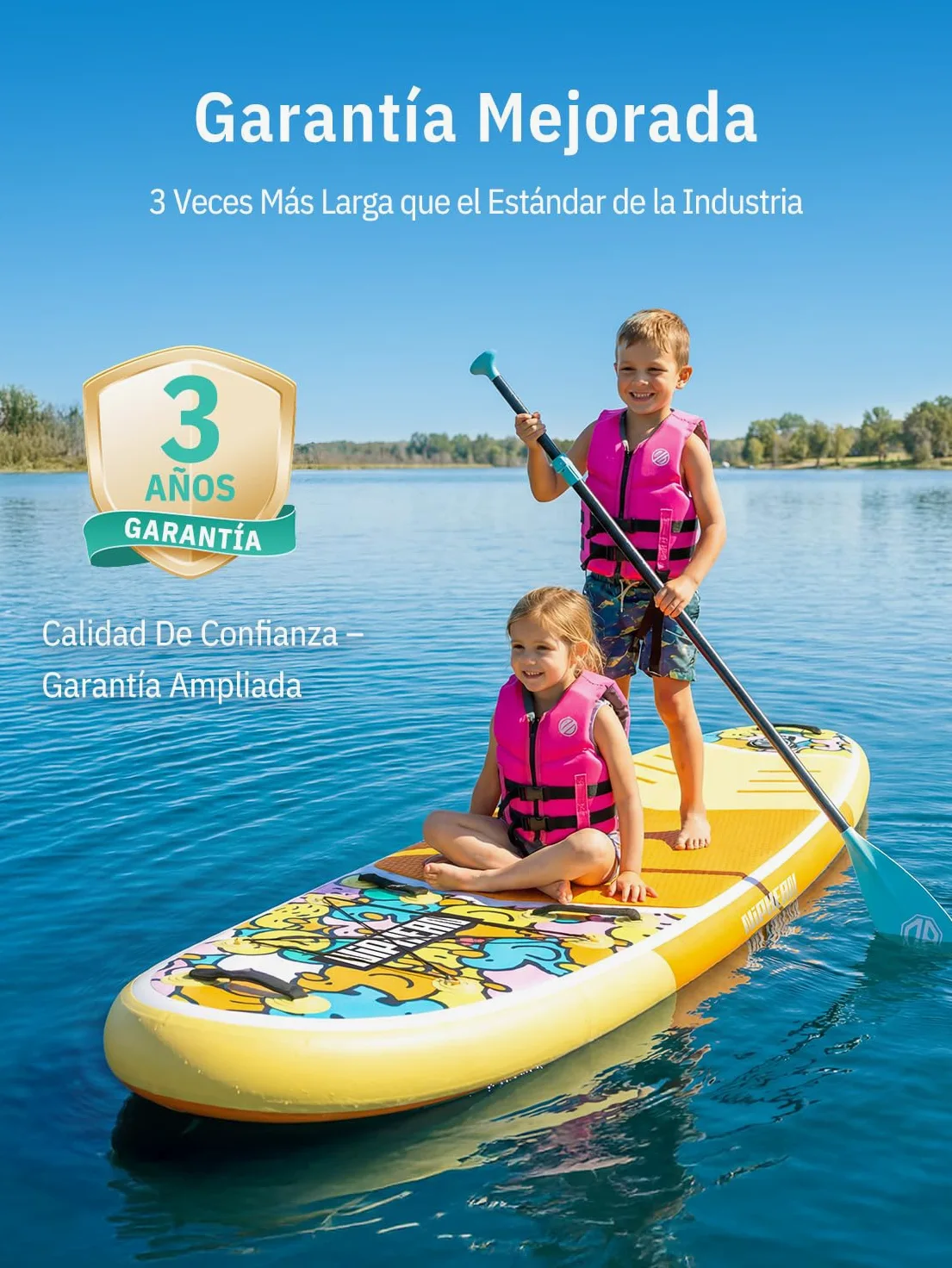 Niphean Tabla Paddle Surf Hinchable con Accesorios 320cm/230cm Sup | Tabla Paddle Surf Rígida, Antideslizante, Kit Reparación, Adultos, Jóvenes, Principiantes, Yoga