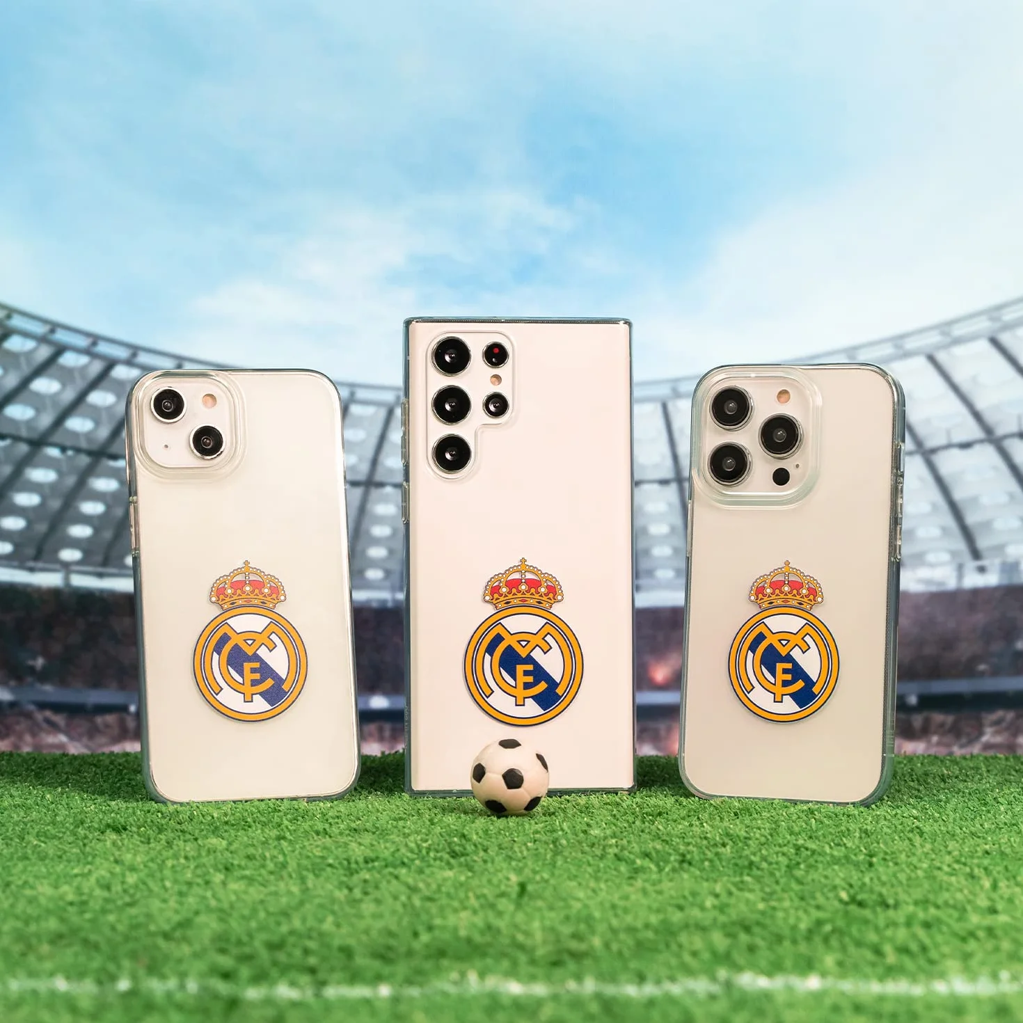 Funda para Xiaomi Redmi 13C - Poco C65 del Real Madrid Escudo Real Madrid tansparente para Proteger tu móvil. Carcasa de Silicona Flexible con Licencia Oficial Real Madrid