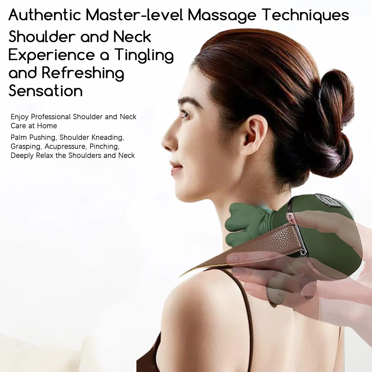 Masajeador Cervical y Espalda con Calor Shiatsu Portátil para Cuello y Hombros