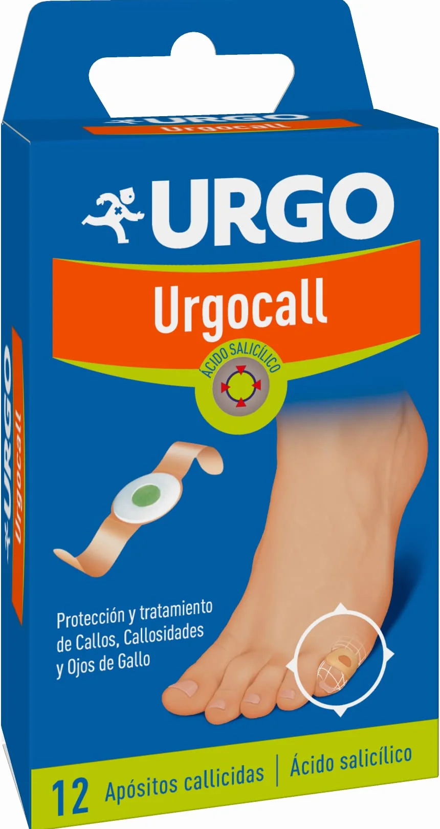 Urgo Urgocall para callos instalados y dolorosos con ácido salicílico caja 12 apósitos