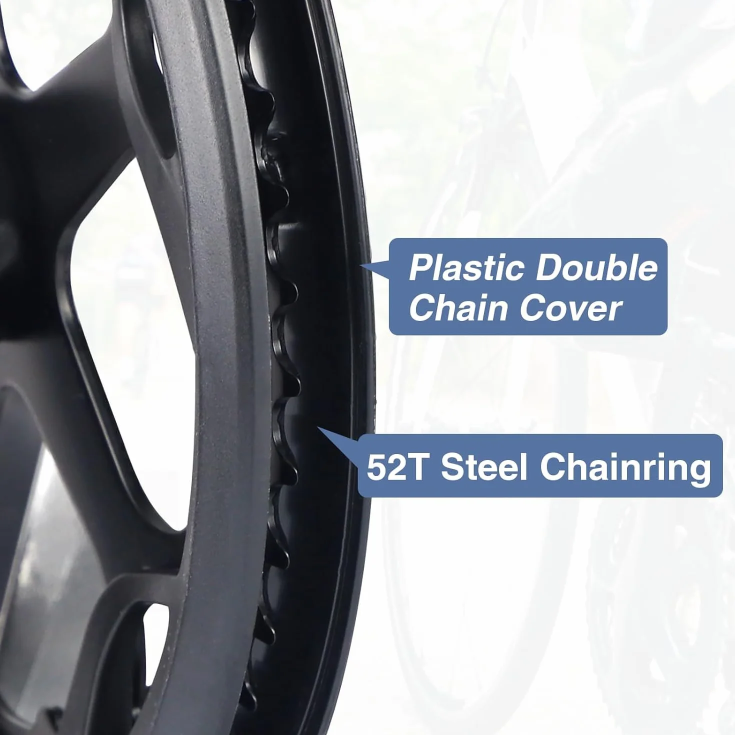 ZUKKA Prowheel Tourney Biela de bicicleta 48T/52T Brazo de aleación de aluminio para Singel Speed 1/6/7/8 velocidades, 170 mm, bicicleta de ciudad, bicicleta Fat Bike, bicicleta eléctrica, bicicleta